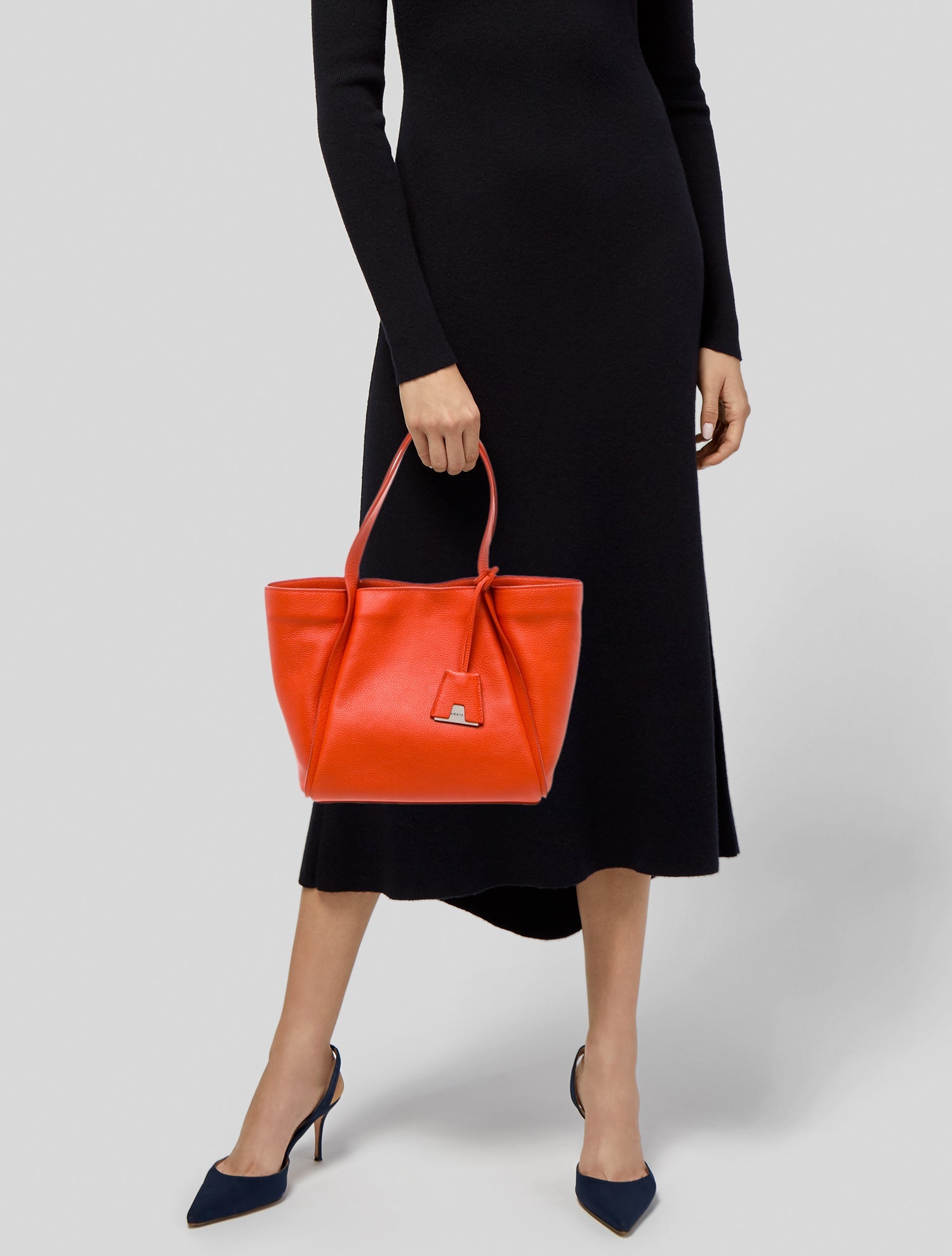 Akris Leather Top Handle Bag