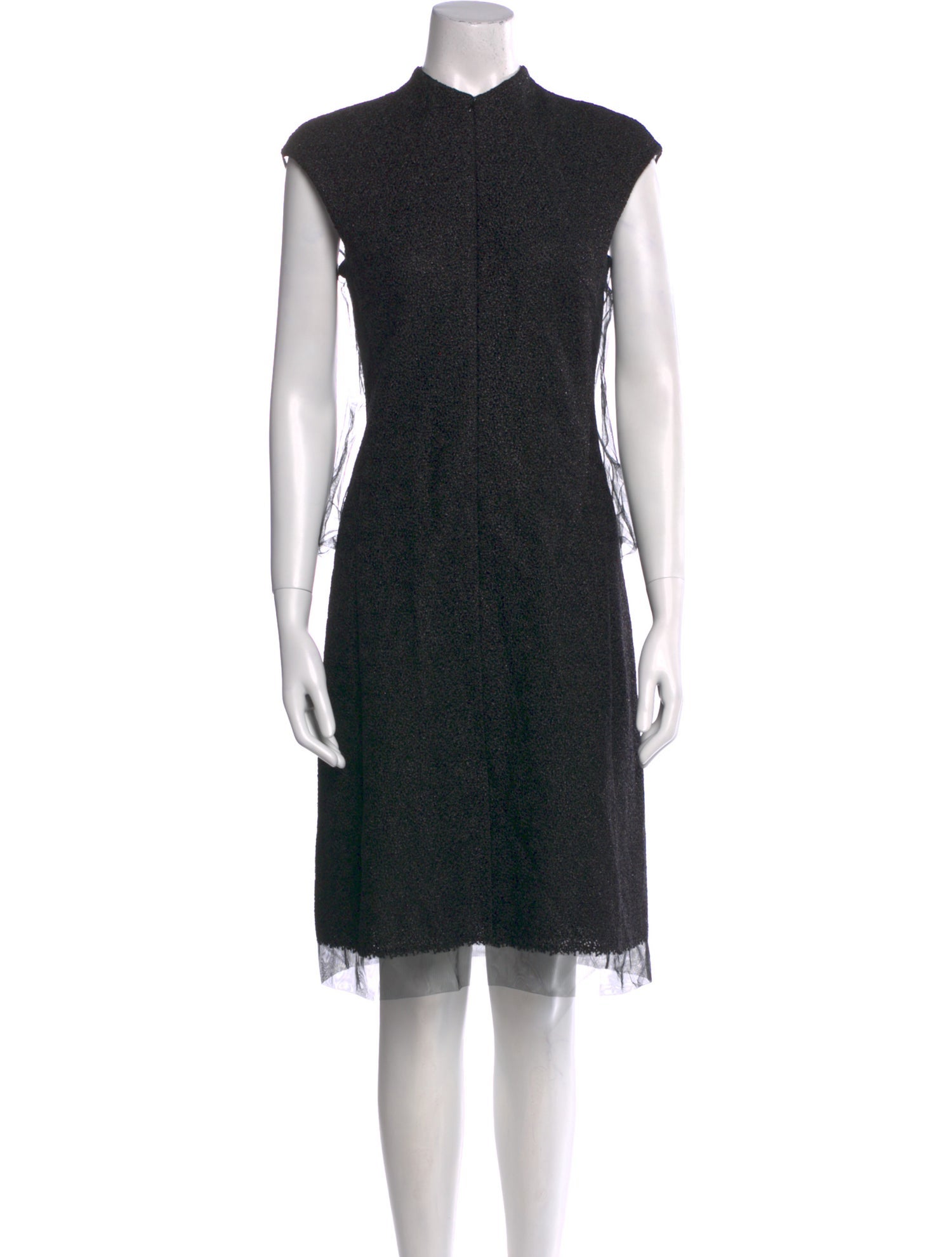Akris Mock Neck Knee-Length Dress