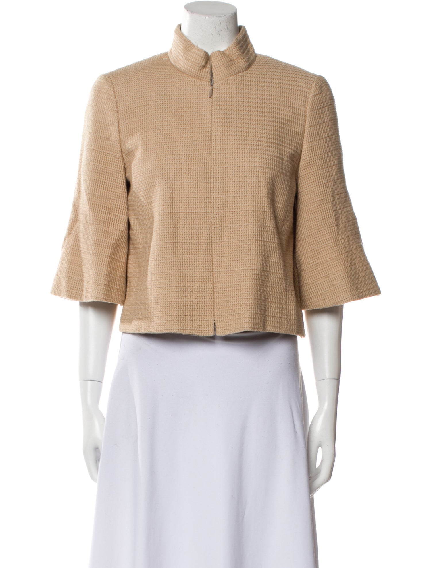 Akris Silk Tweed Pattern Jacket