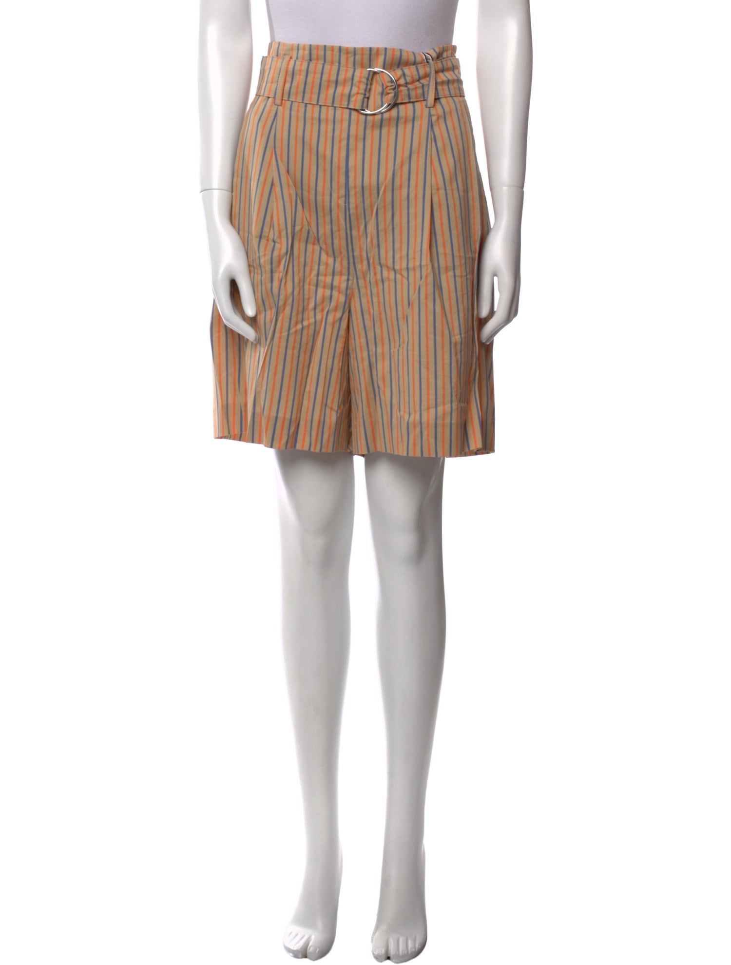 Akris Striped Knee-Length Shorts w/ Tags