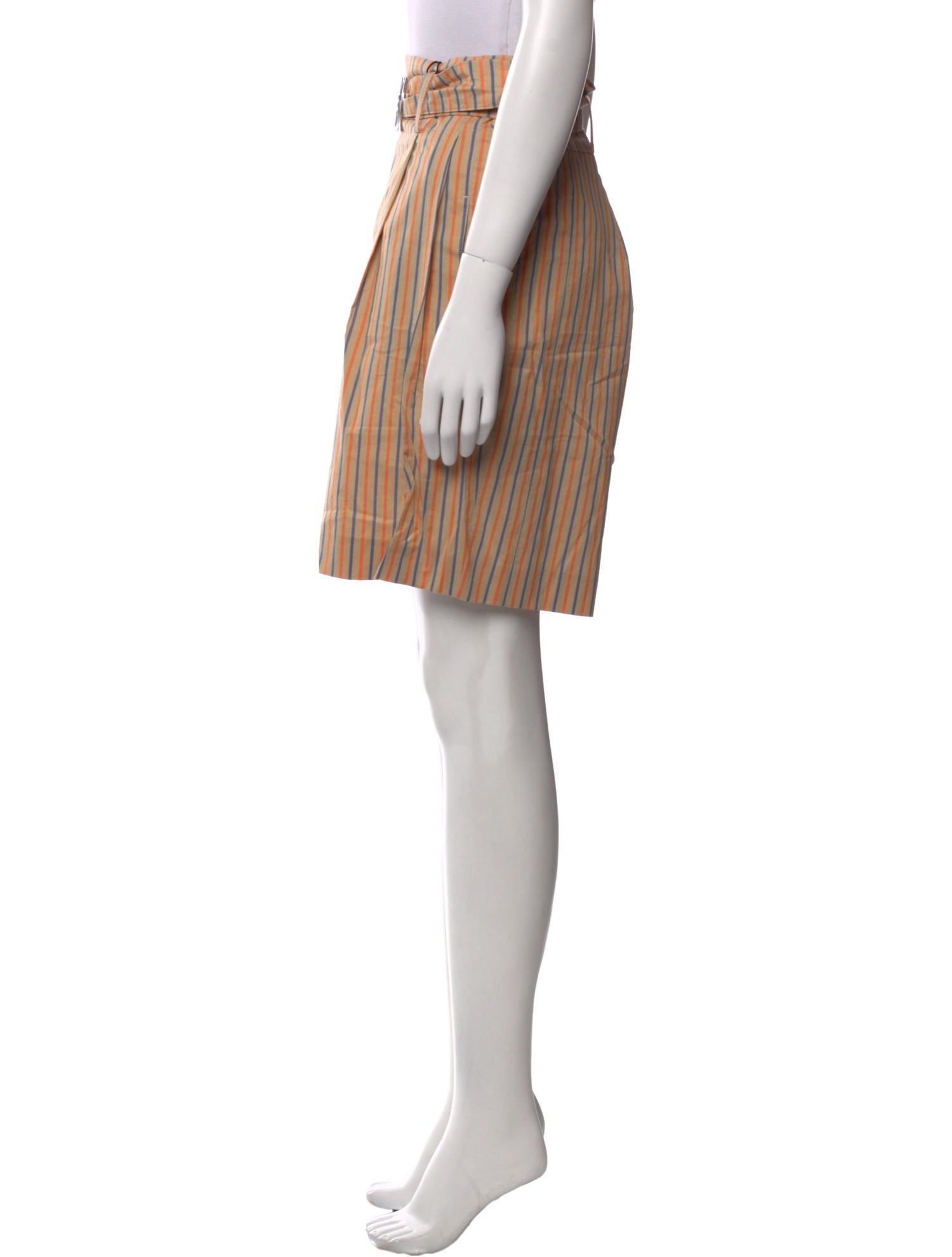 Akris Striped Knee-Length Shorts w/ Tags