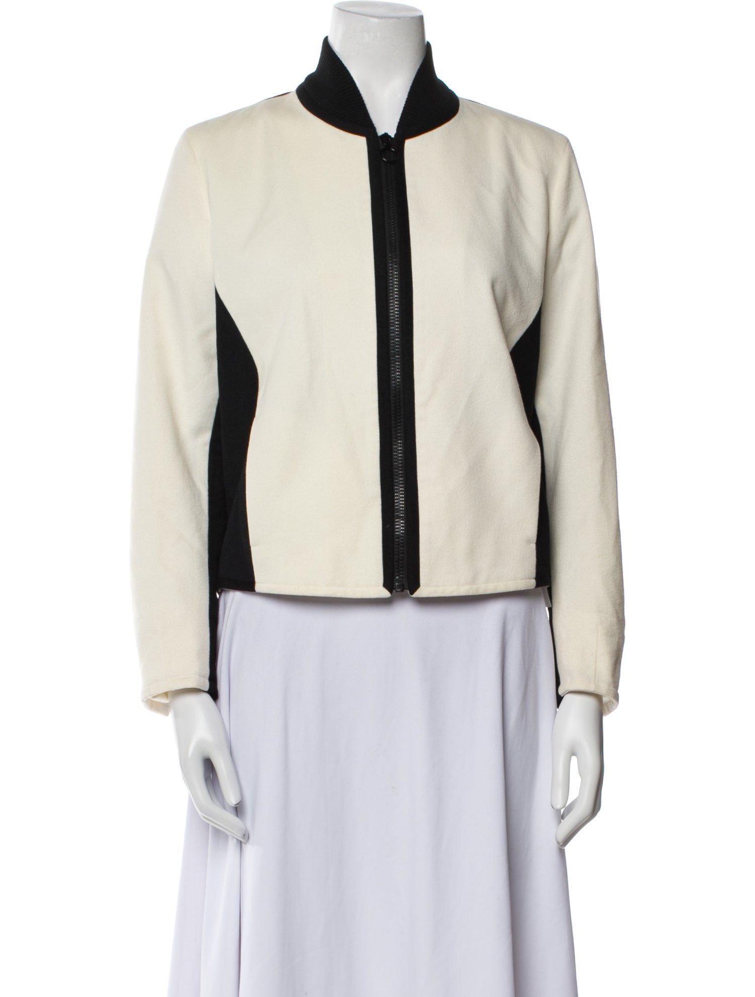 Akris Wool Colorblock Pattern Jacket