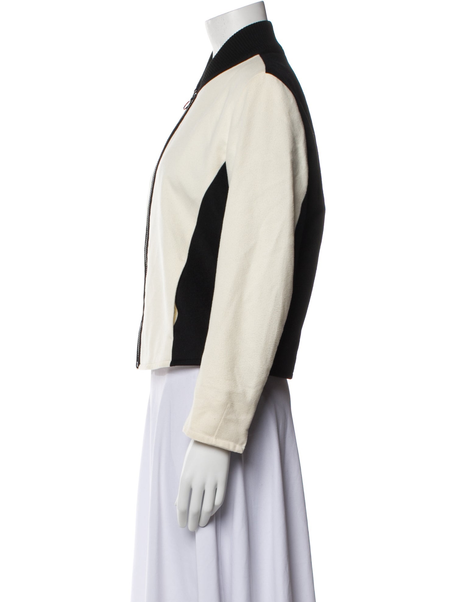Akris Wool Colorblock Pattern Jacket