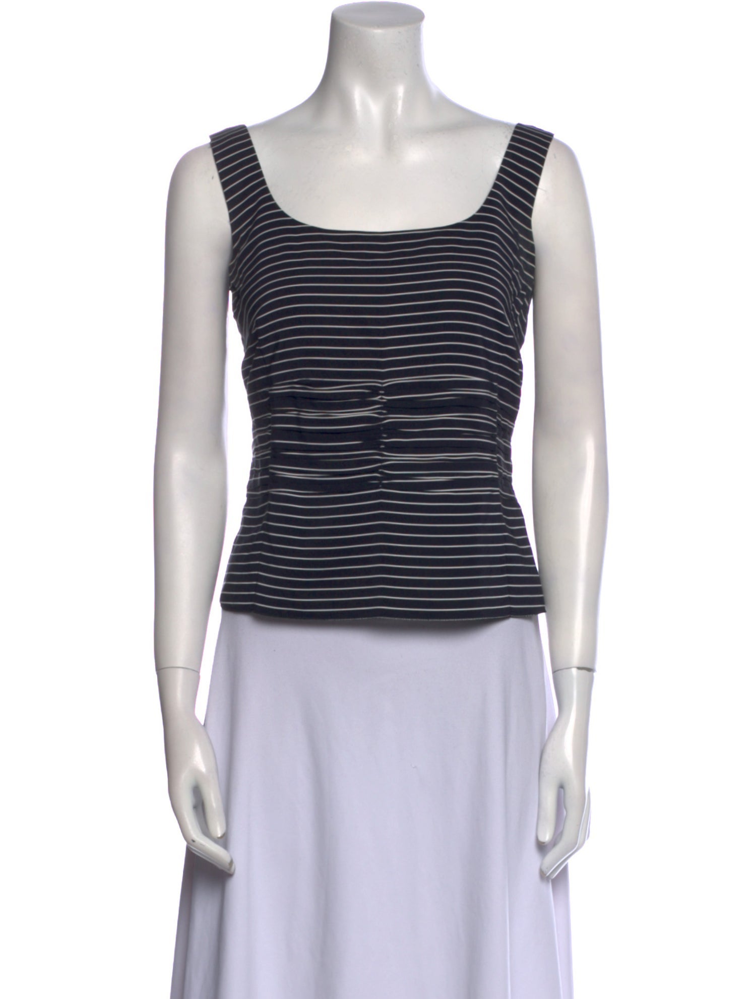 Akris Silk Striped Crop Top