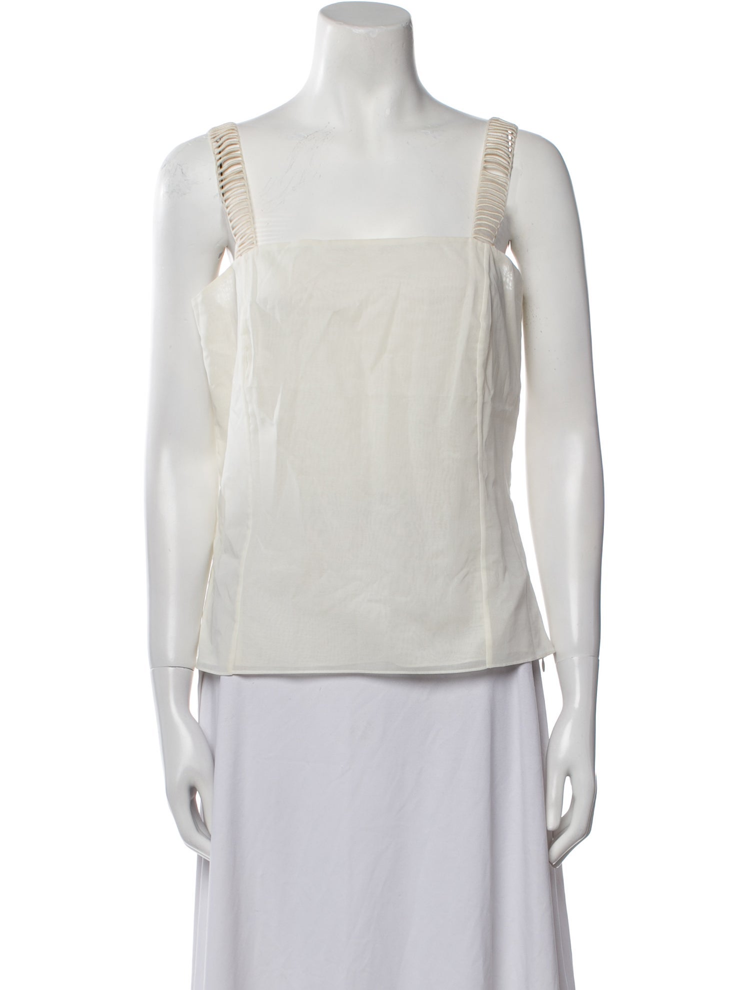 Akris Square Neckline Sleeveless Top