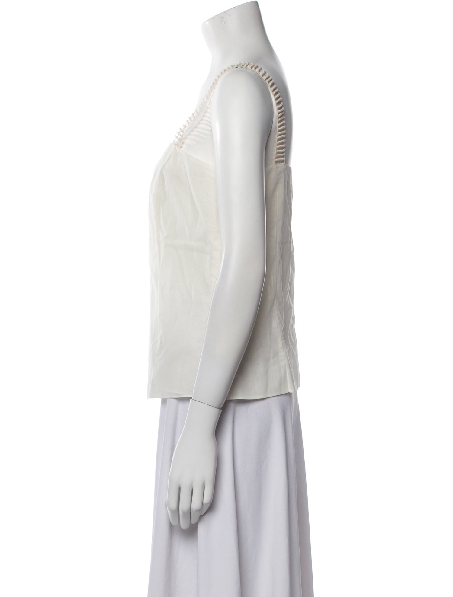 Akris Square Neckline Sleeveless Top