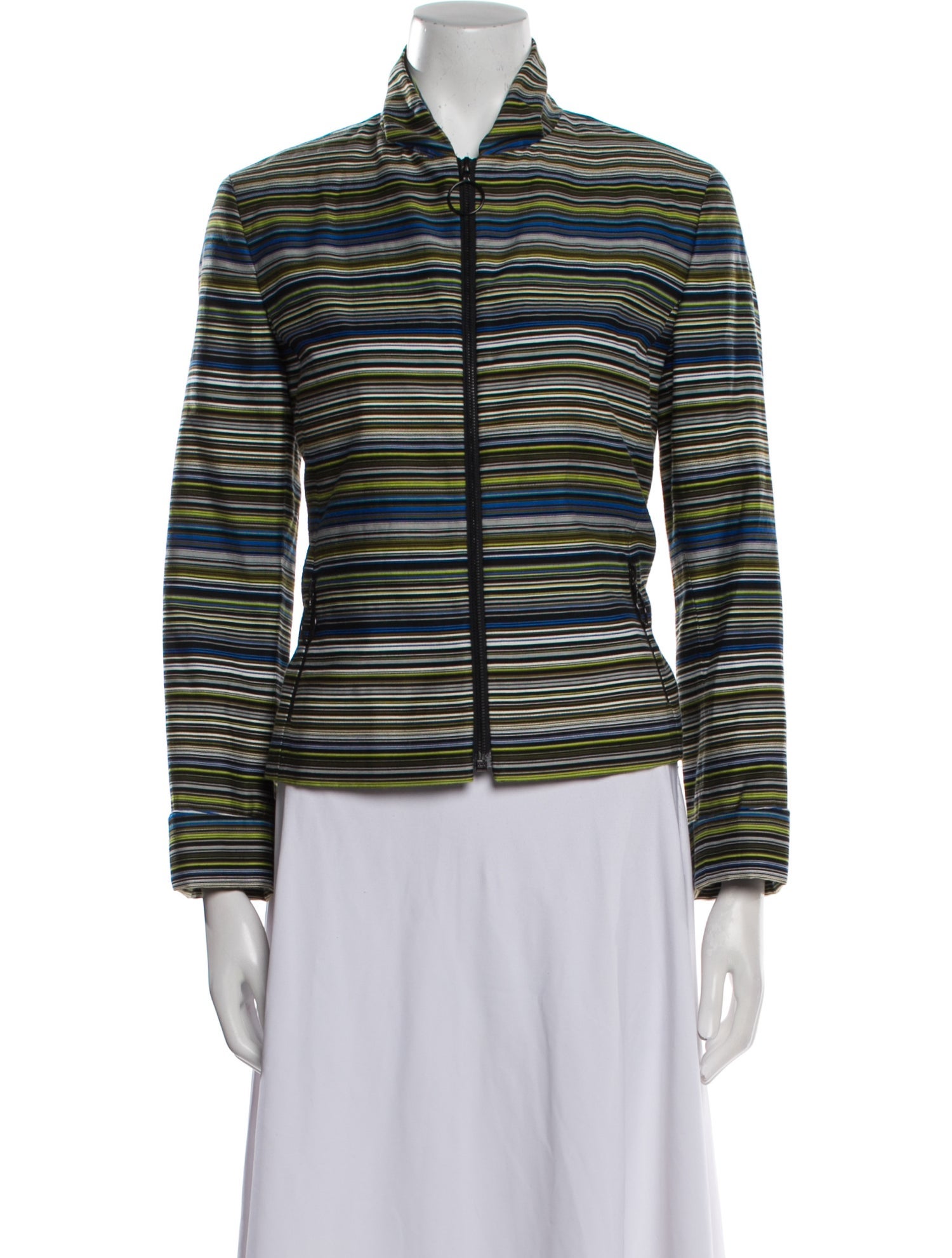 Akris Striped Evening Jacket