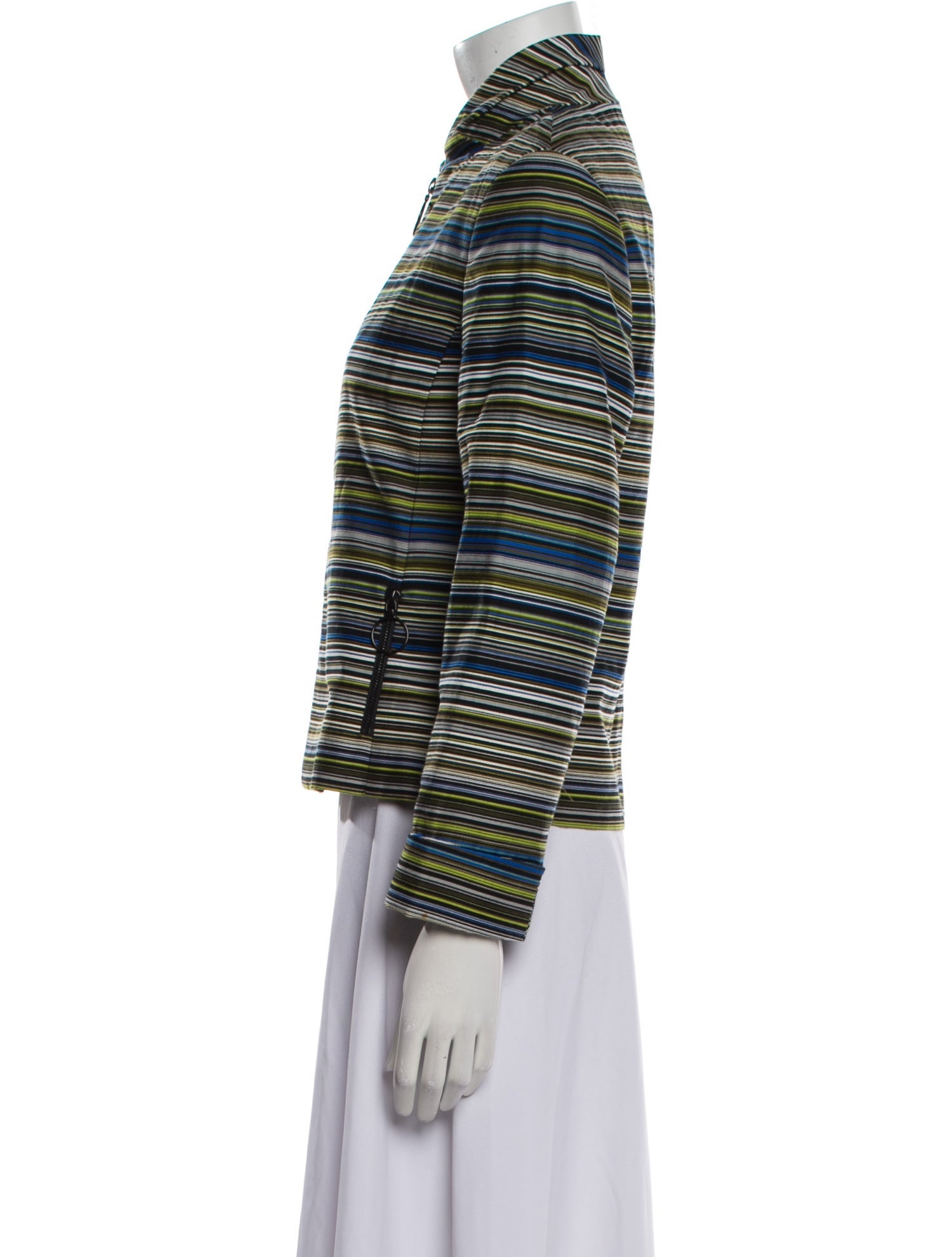 Akris Striped Evening Jacket