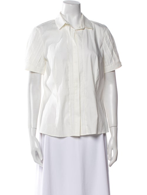 Akris Short Sleeve Button-Up Top
