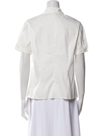 Akris Short Sleeve Button-Up Top