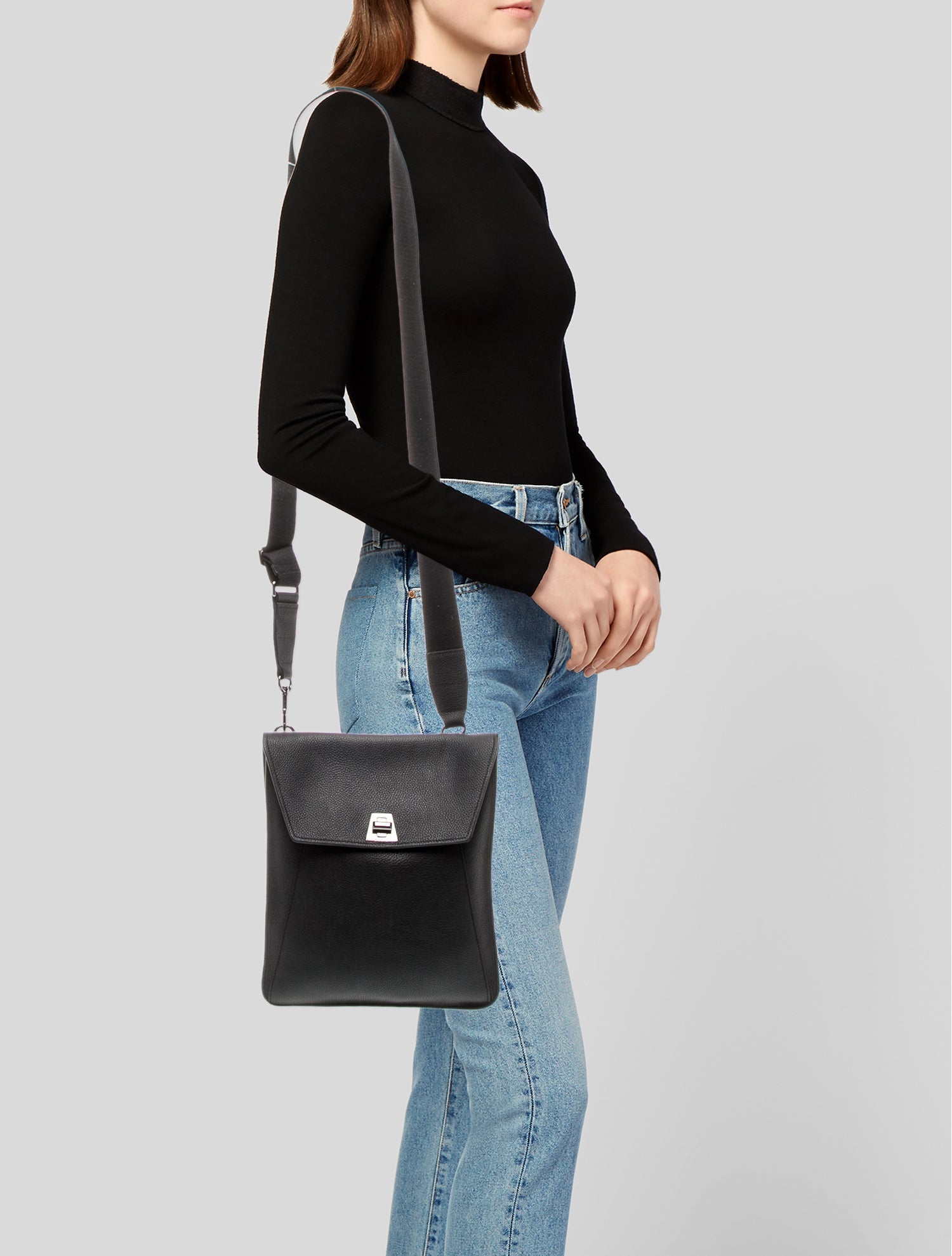 Akris Leather Messenger Bag