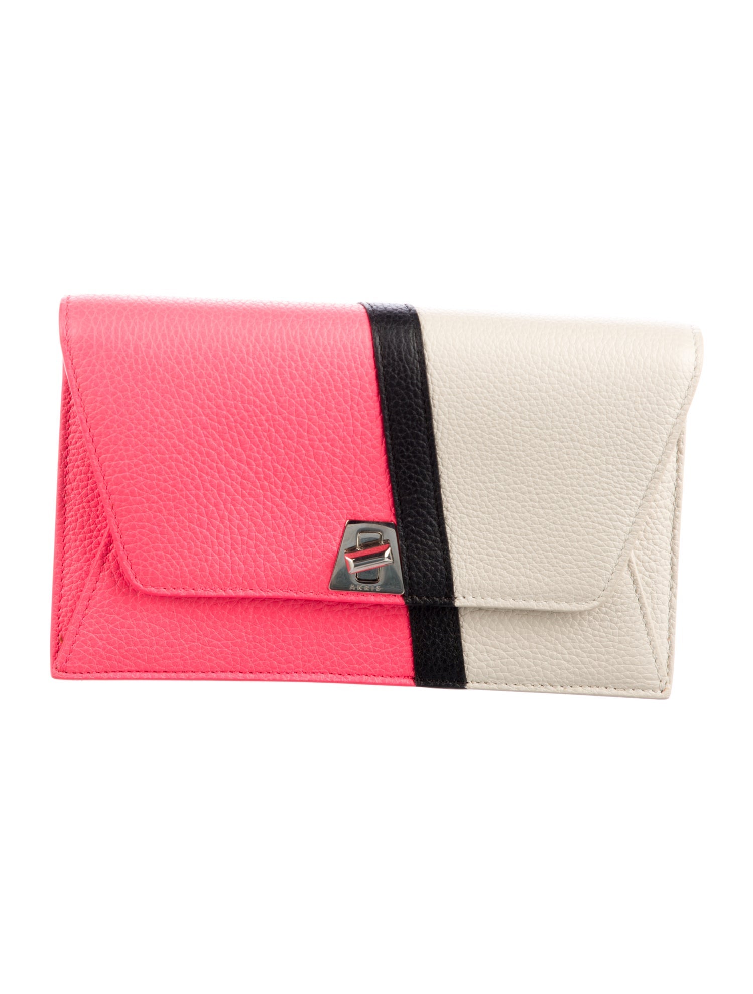 Akris Leather Colorblock Pattern Wallet