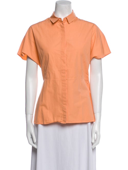 Akris Short Sleeve Button-Up Top