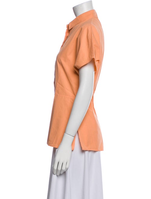 Akris Short Sleeve Button-Up Top