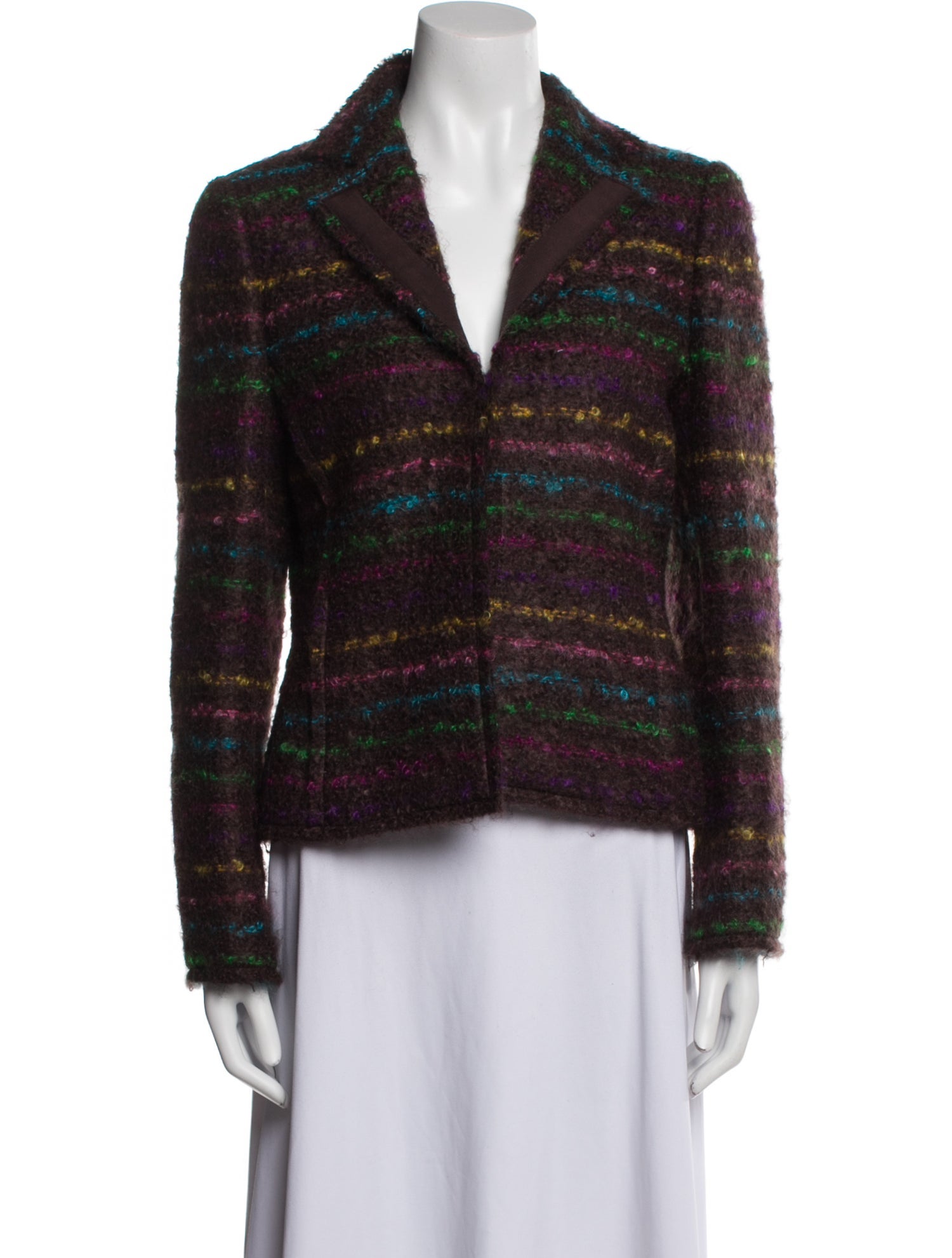 Akris Mohair Striped Blazer