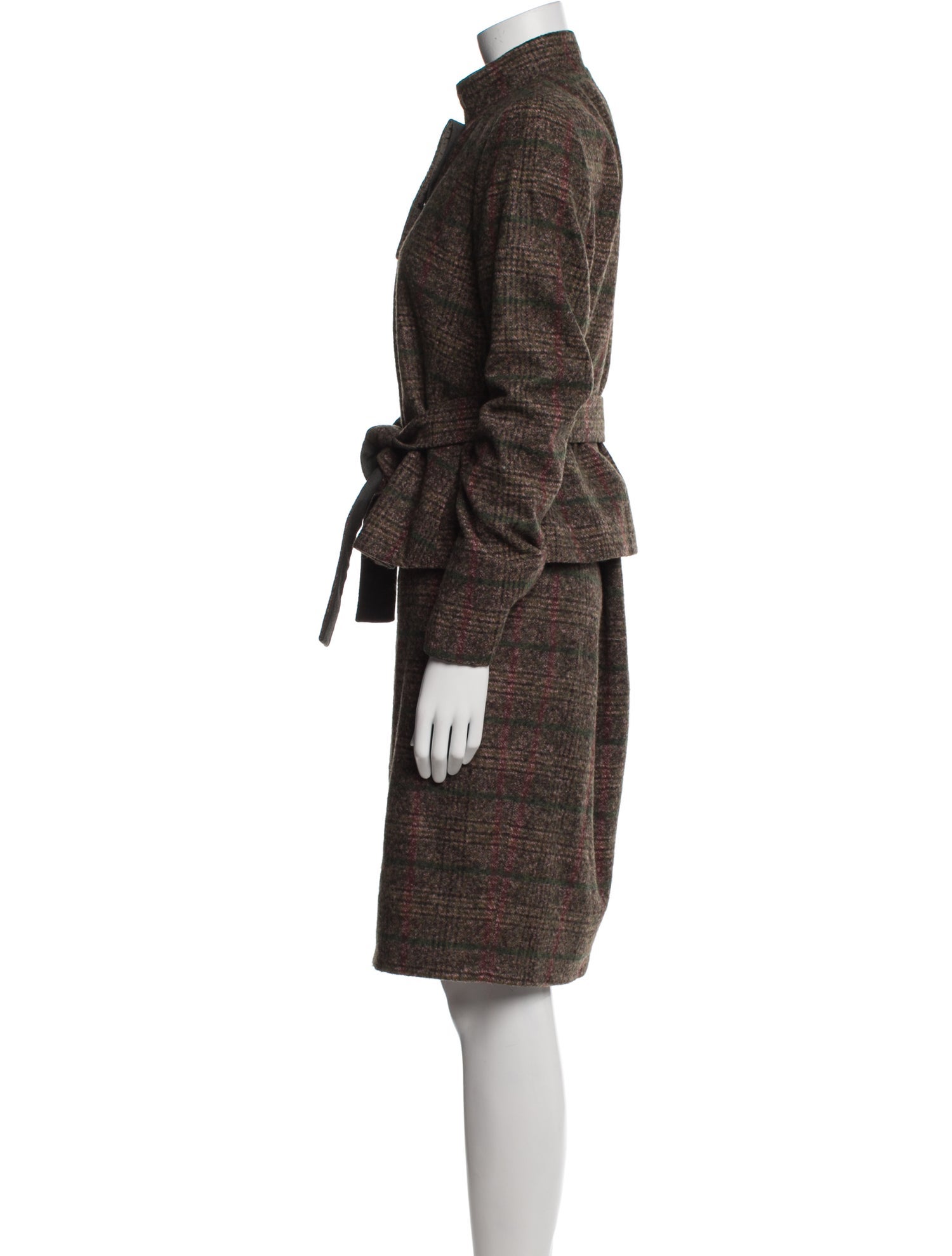 Akris Alpaca Tweed Pattern Skirt Set