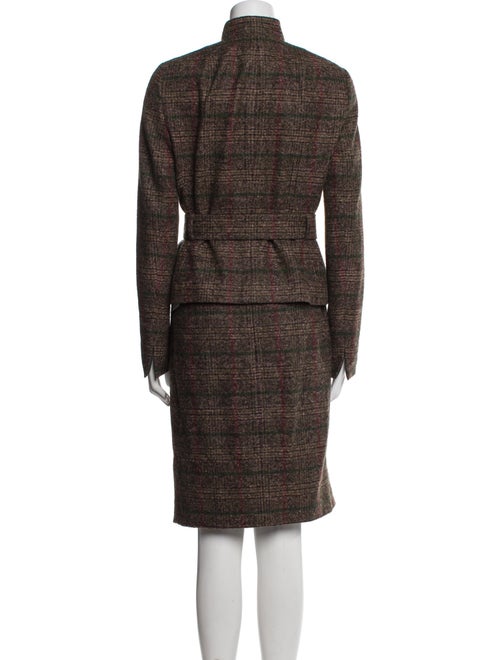 Akris Alpaca Tweed Pattern Skirt Set