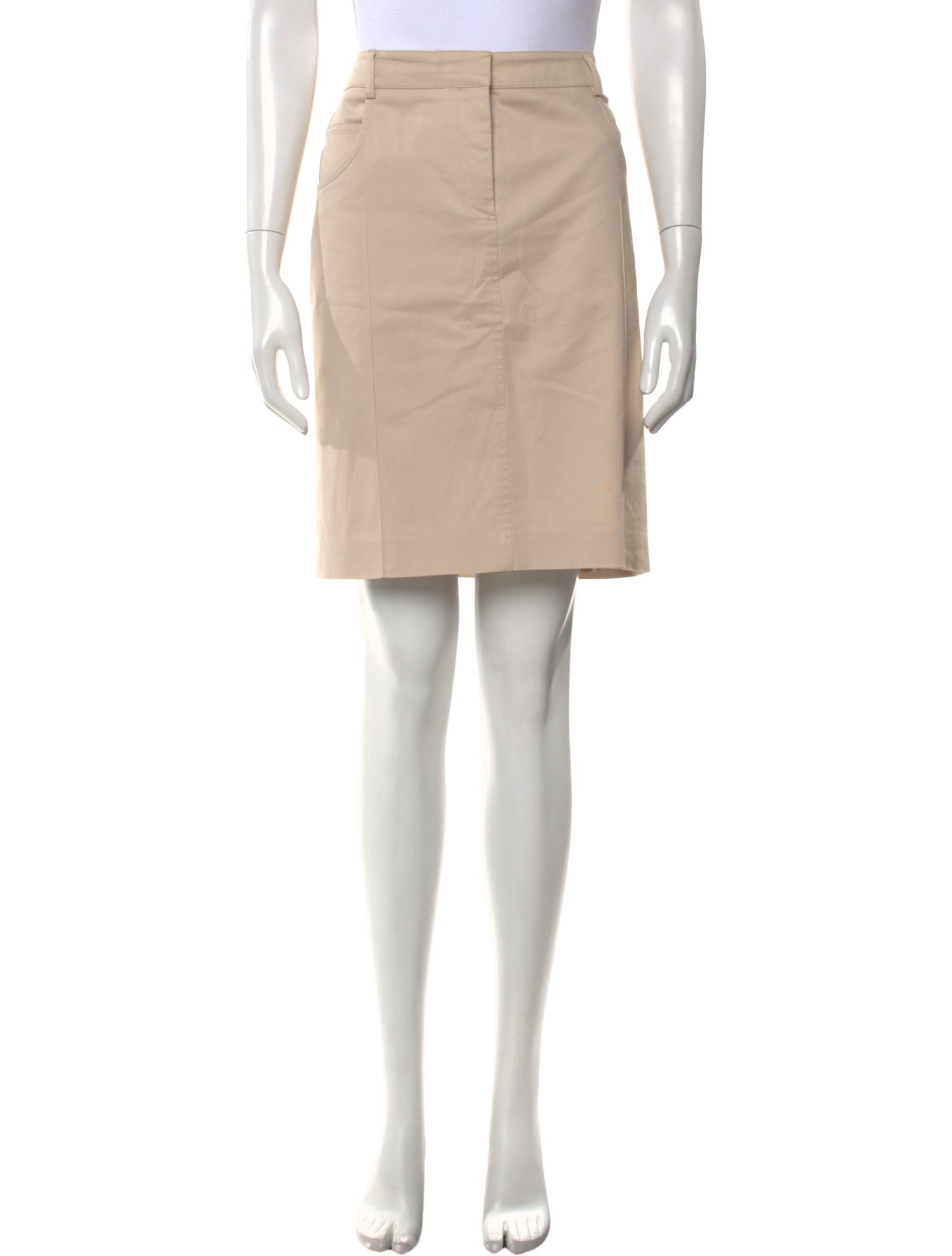 Akris Pleated Accents Knee-Length Skirt