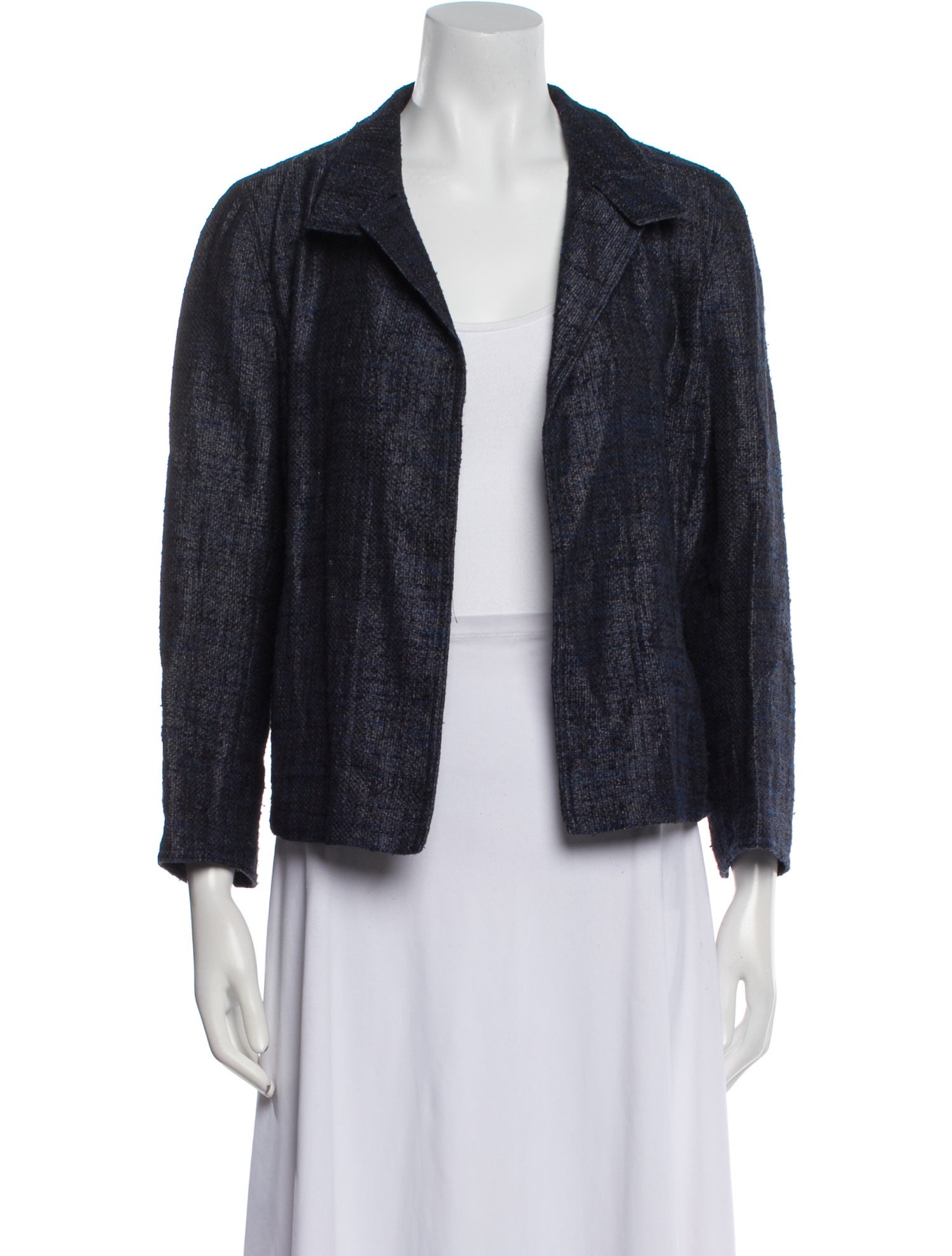 Akris Silk Tweed Pattern Jacket