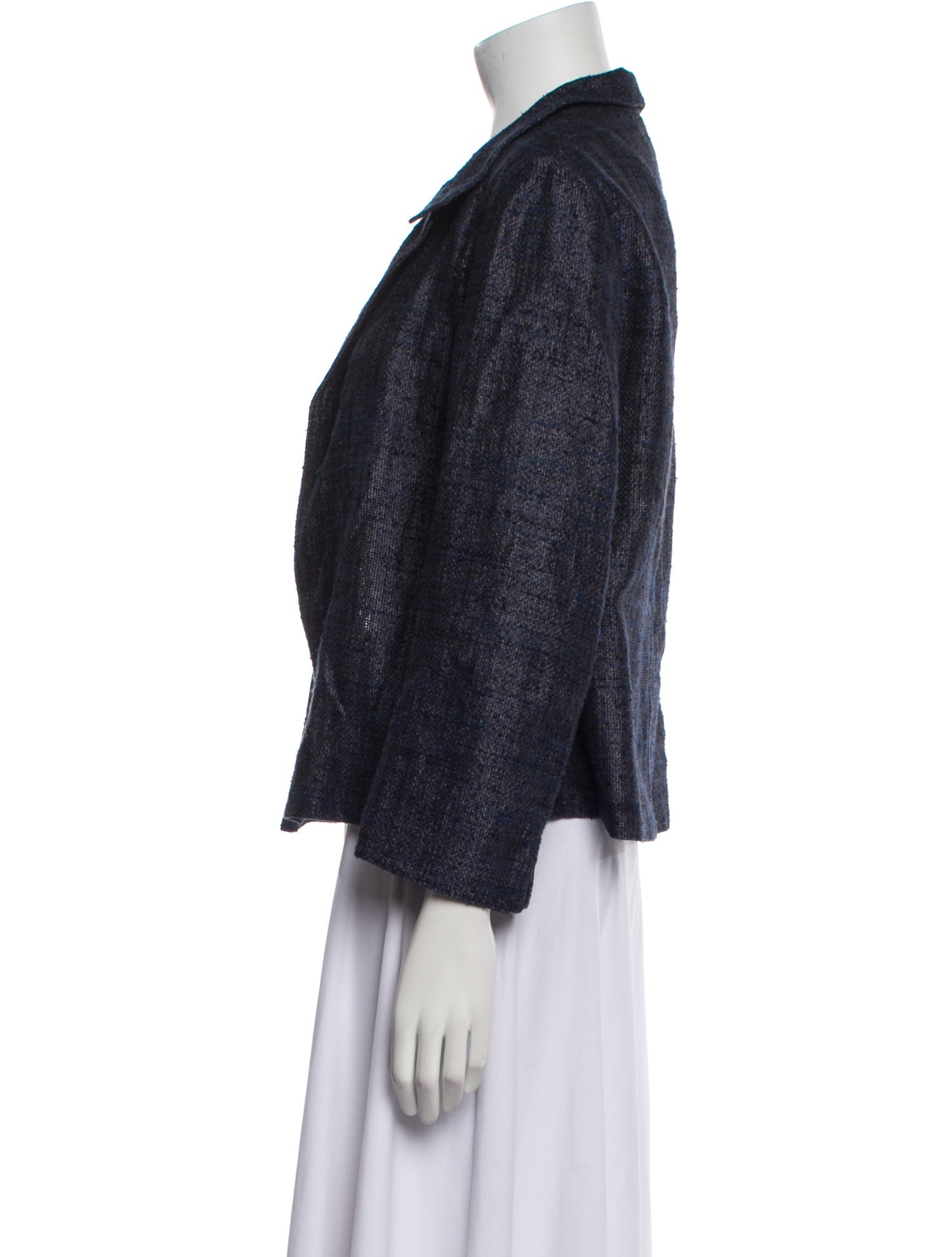 Akris Silk Tweed Pattern Jacket