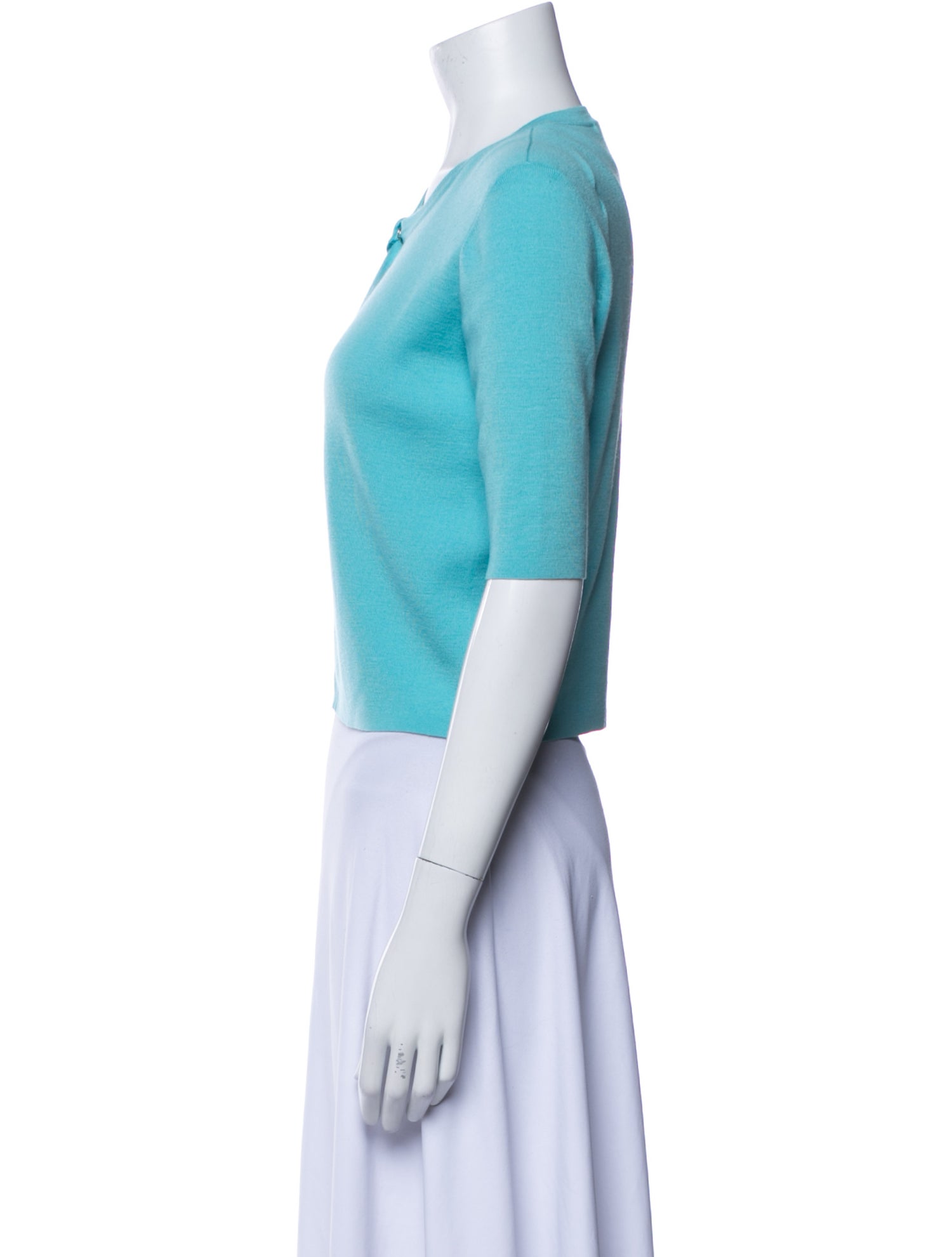 Akris Wool Crew Neck Crop Top