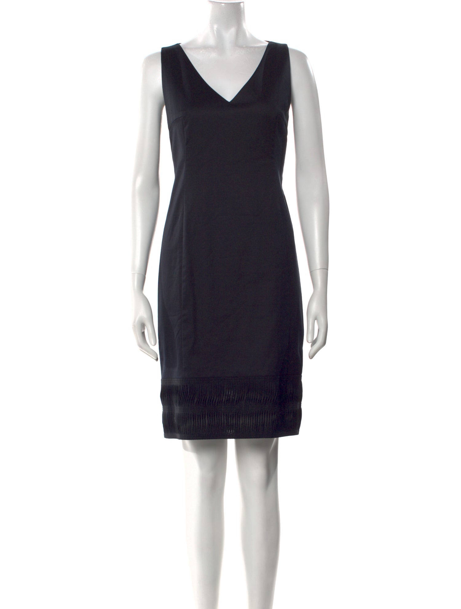 Akris V-Neck Knee-Length Dress