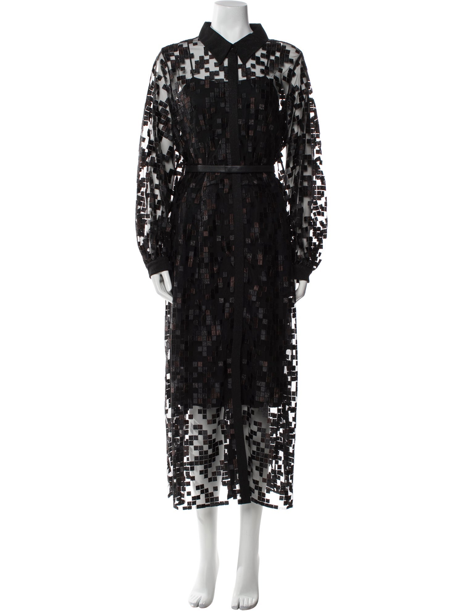 Akris Lace Pattern Long Dress
