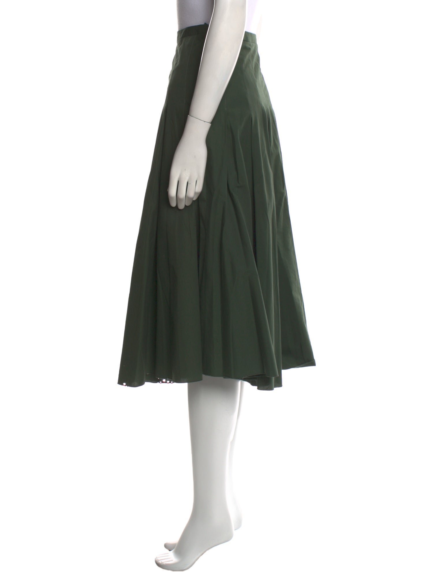 Akris Punto Pleated Accents Midi Length Skirt