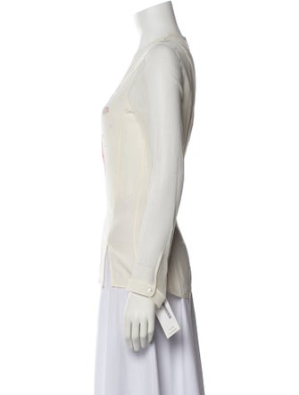 Akris Silk Floral Print Blouse