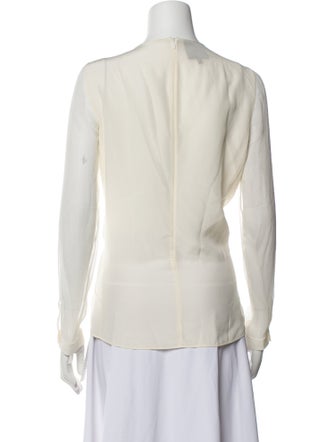 Akris Silk Floral Print Blouse