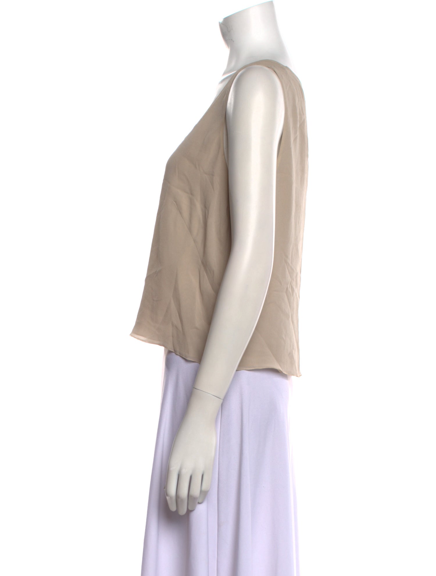 Akris Scoop Neck Sleeveless Crop Top