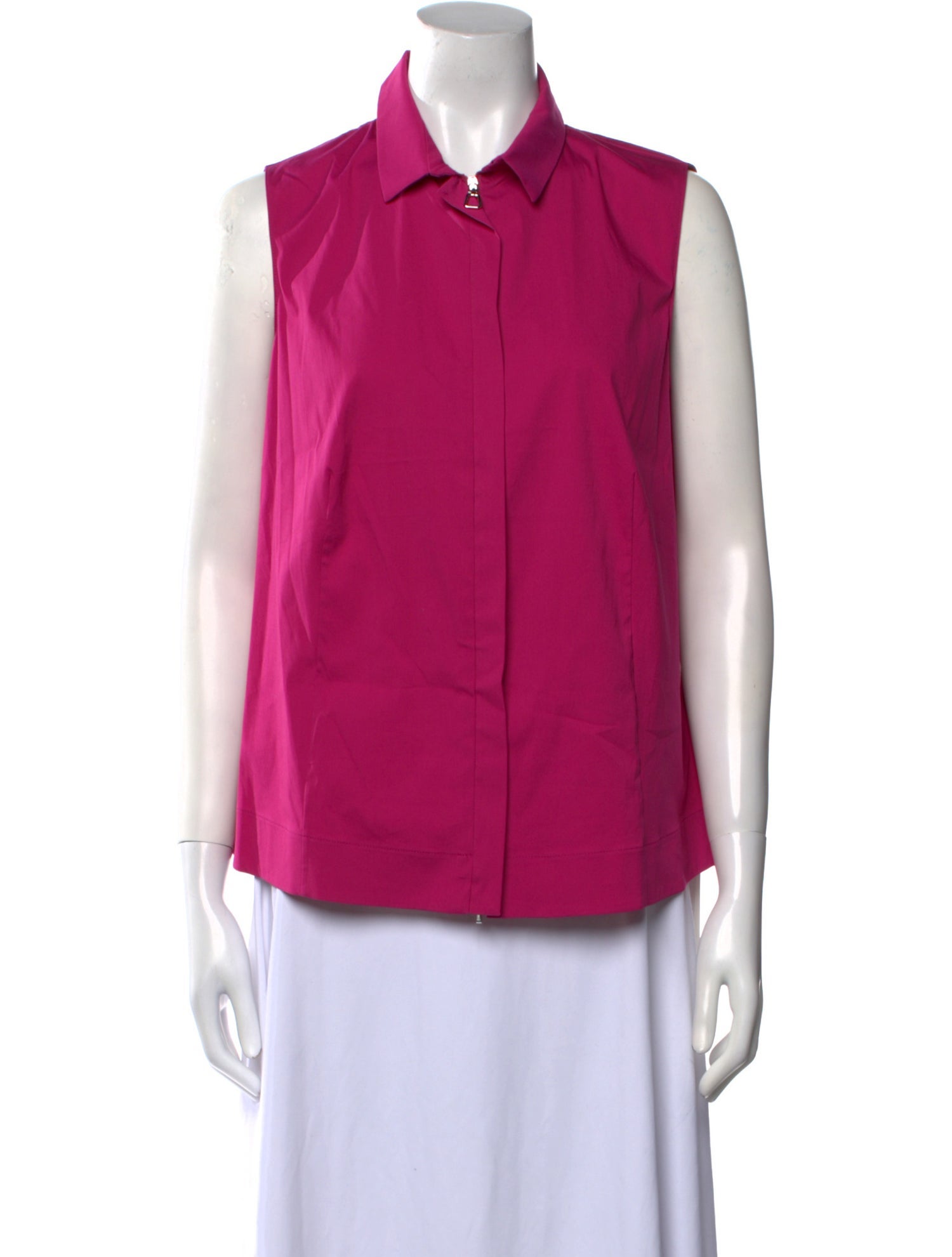 Akris Sleeveless Button-Up Top