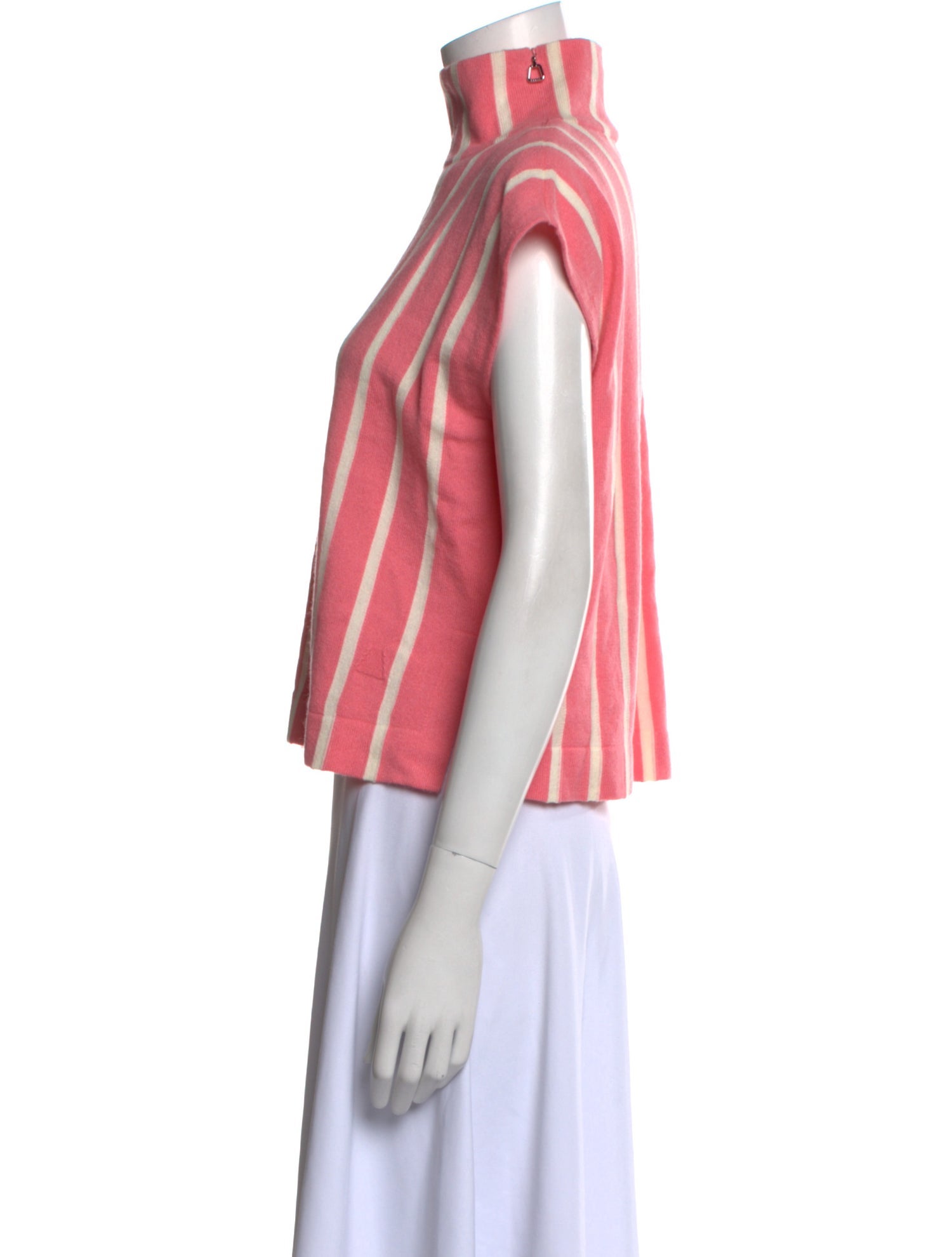 Akris Cashmere Striped Crop Top