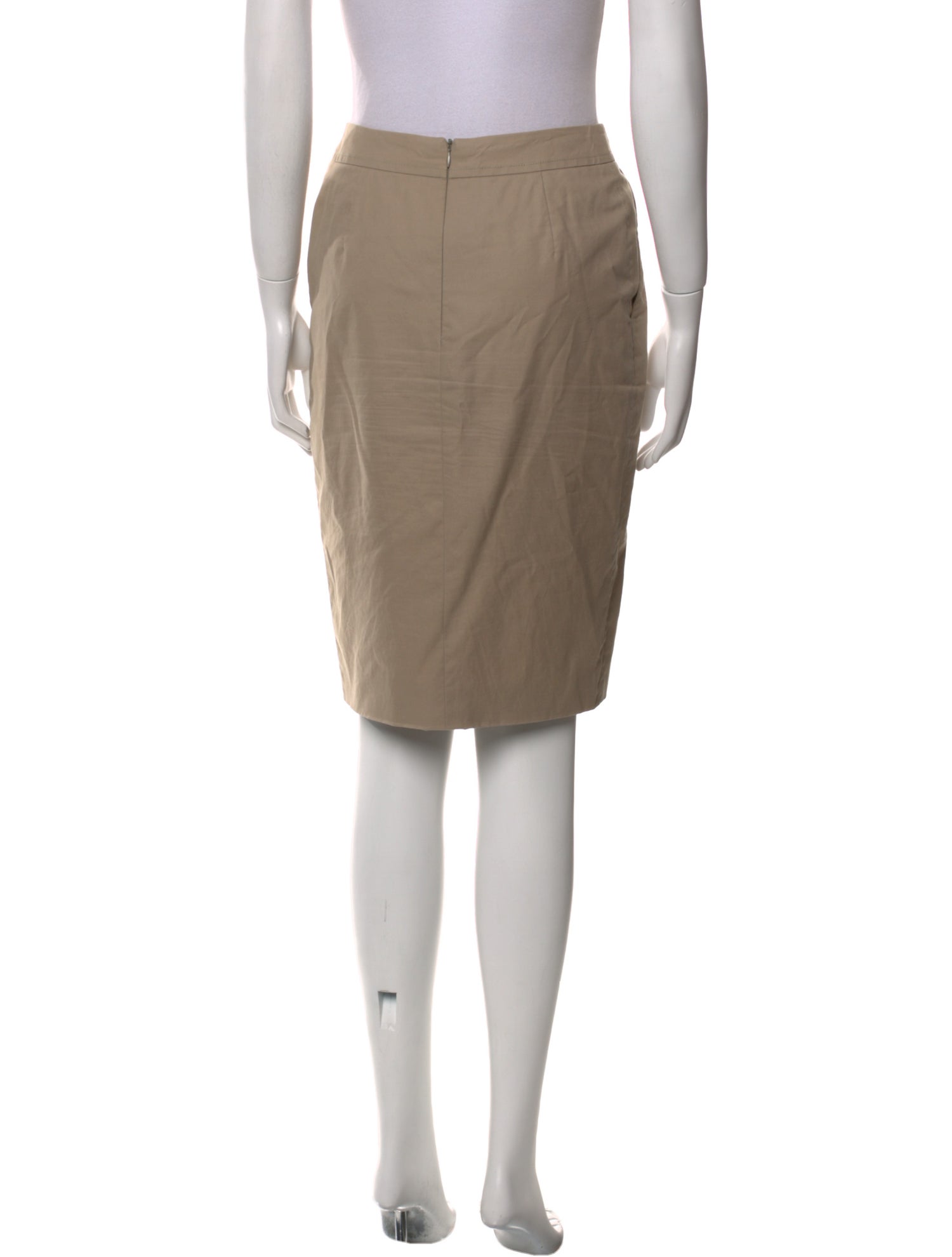 Akris Pleated Accents Knee-Length Skirt