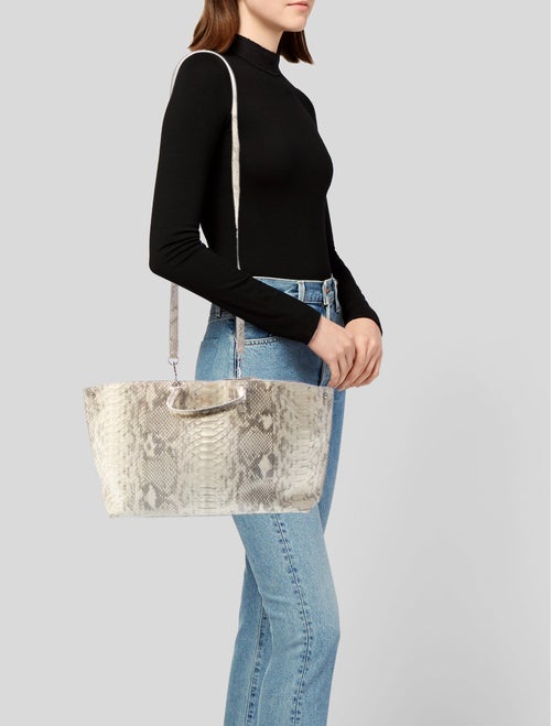 Akris Python Top Handle Bag