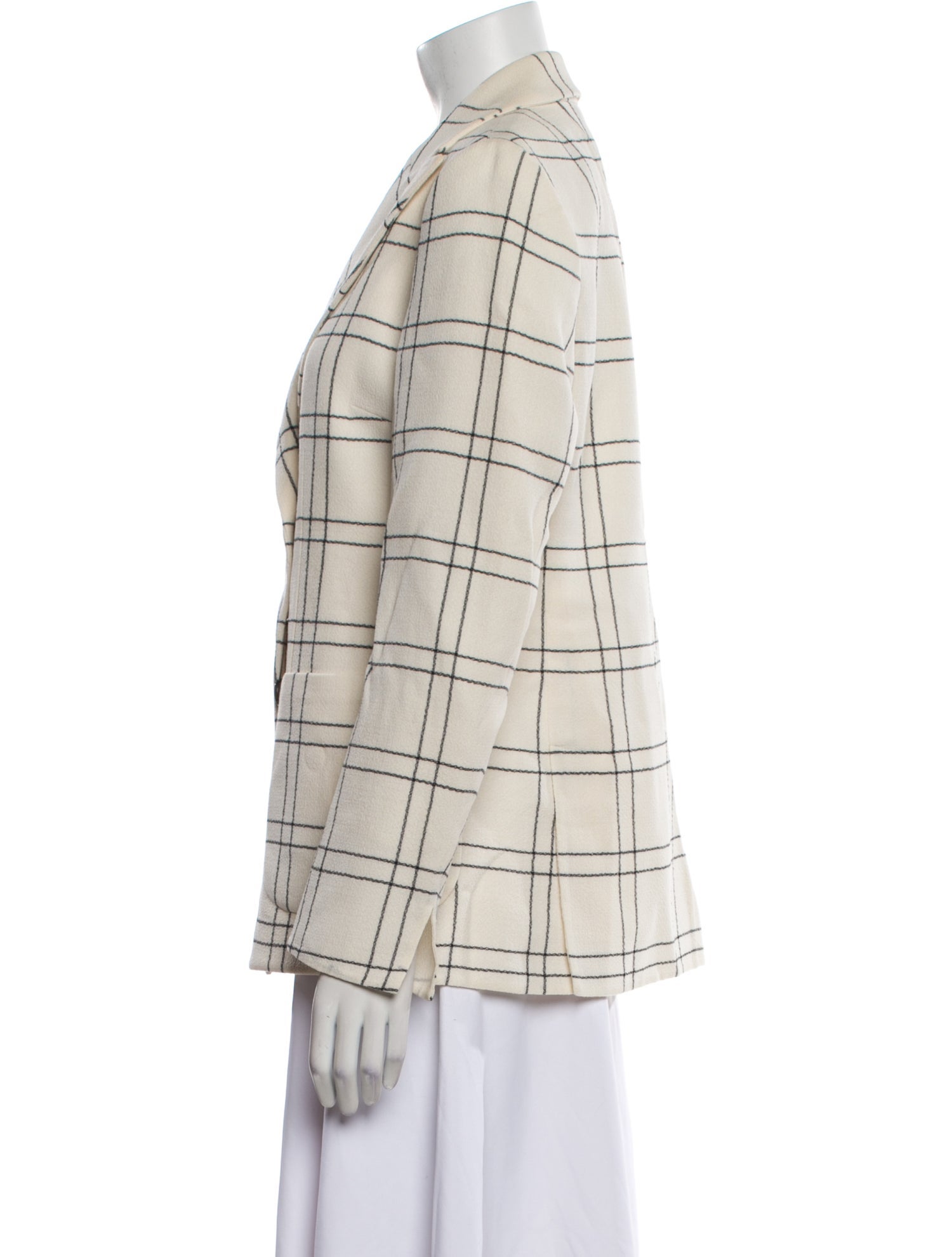 Akris Wool Plaid Print Blazer