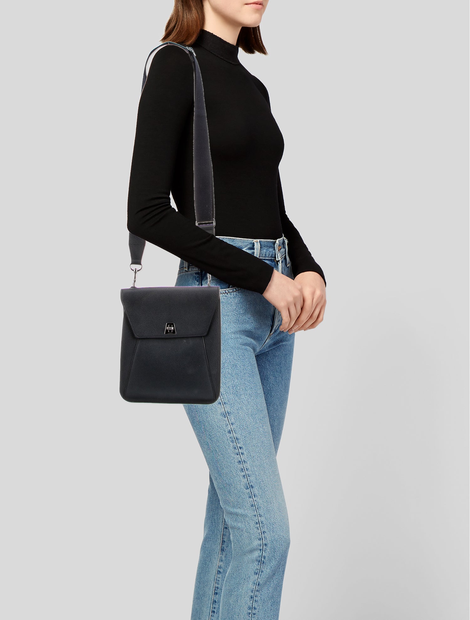 Akris Leather Messenger Bag