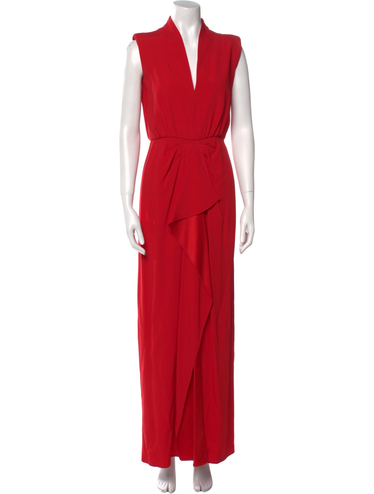 Akris V-Neck Long Dress