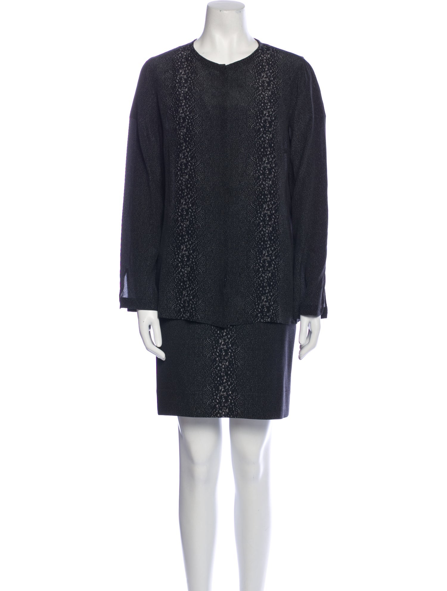Akris Silk Printed Skirt Set