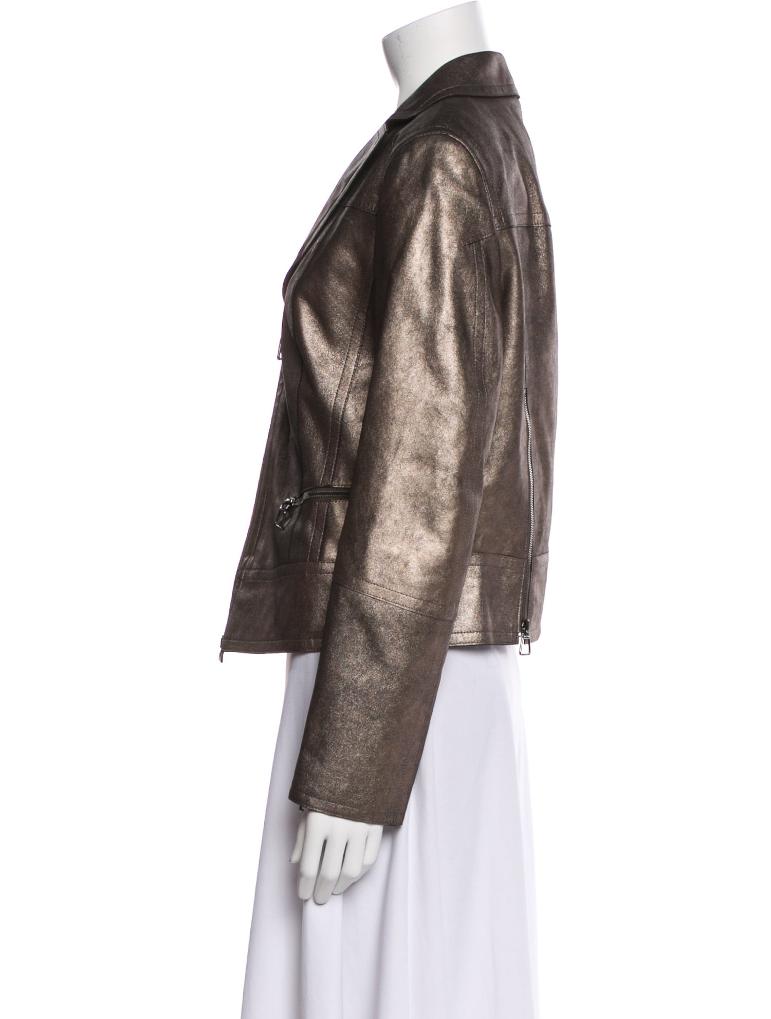 Akris Leather Biker Jacket