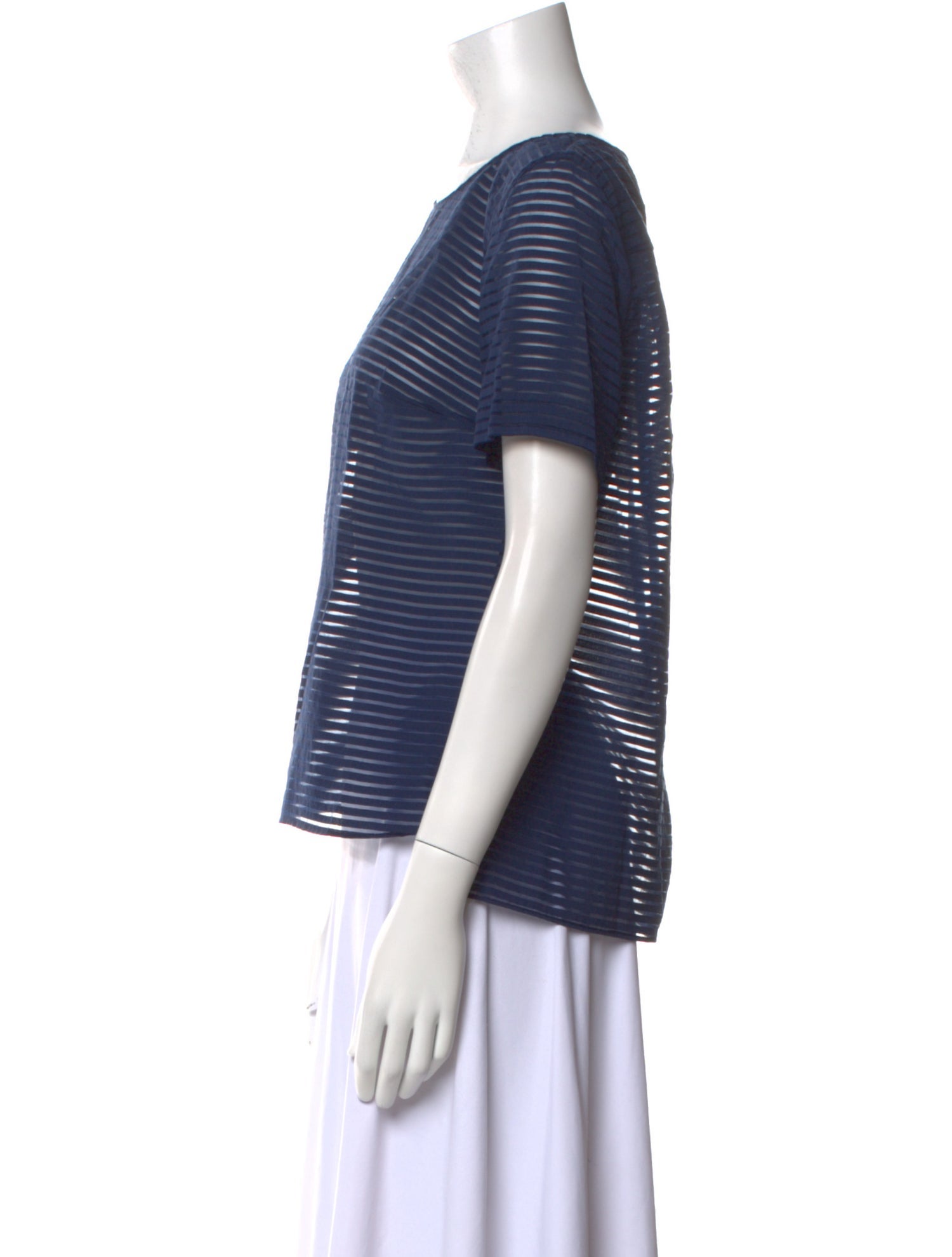 Akris Striped Bateau Neckline T-Shirt