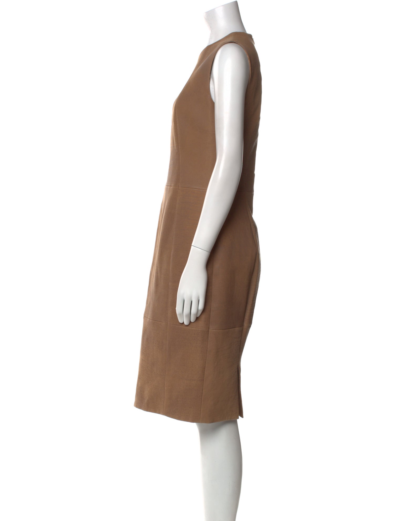 Akris Lambskin Midi Length Dress