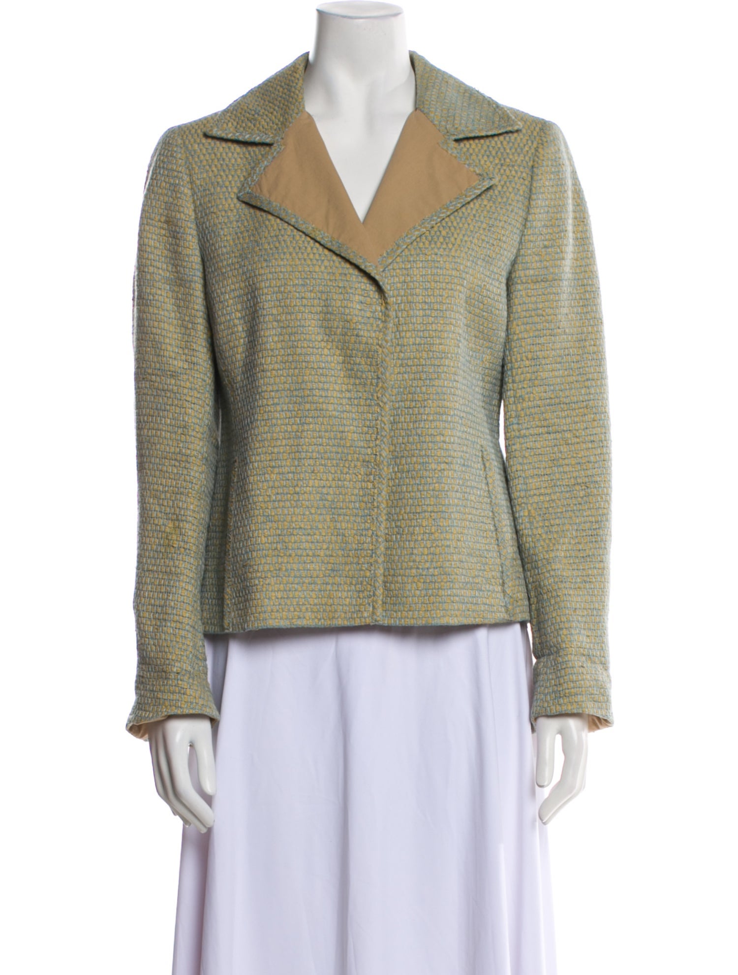Akris x Bergdorf Goodman Tweed Pattern Blazer