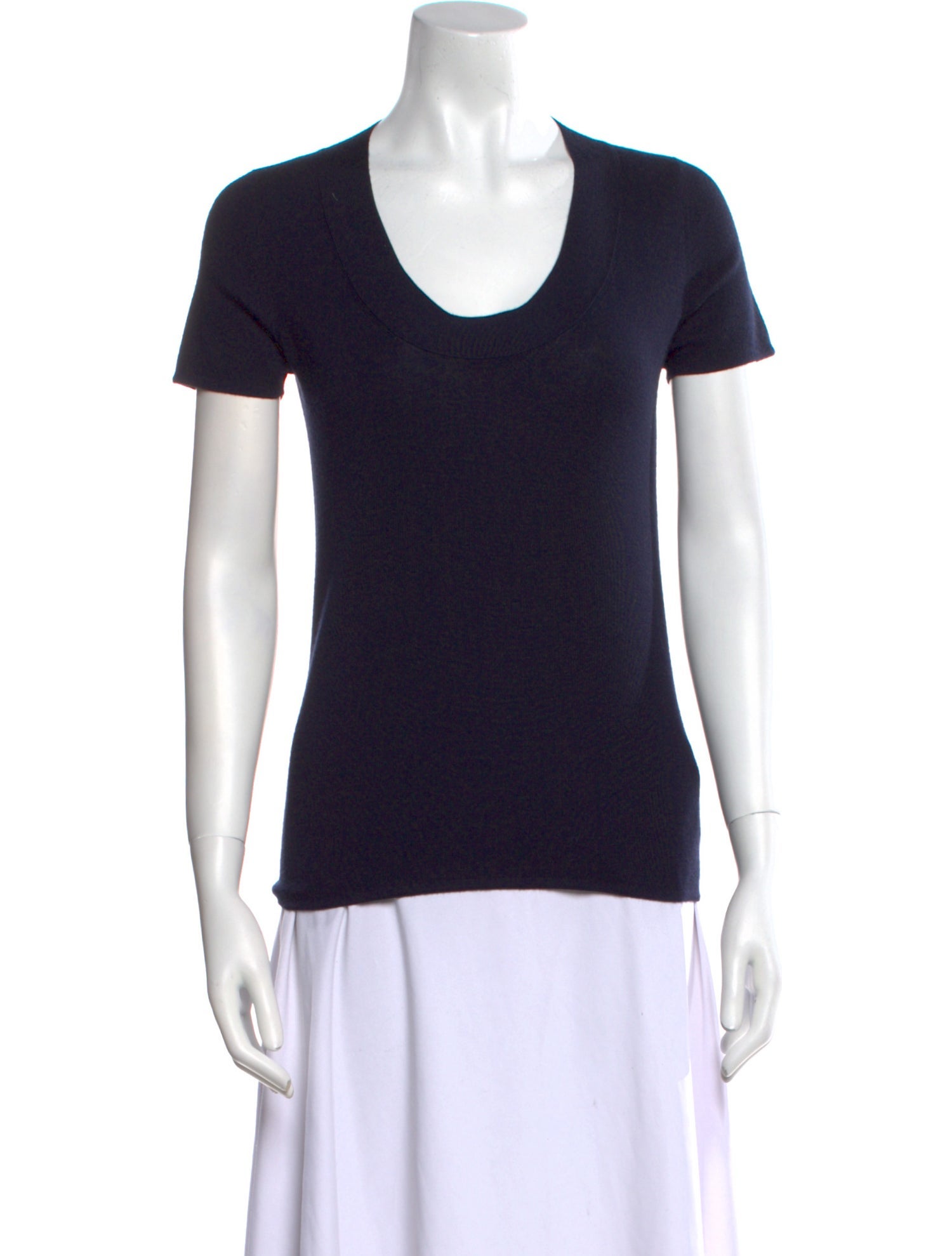Akris Cashmere Scoop Neck T-Shirt