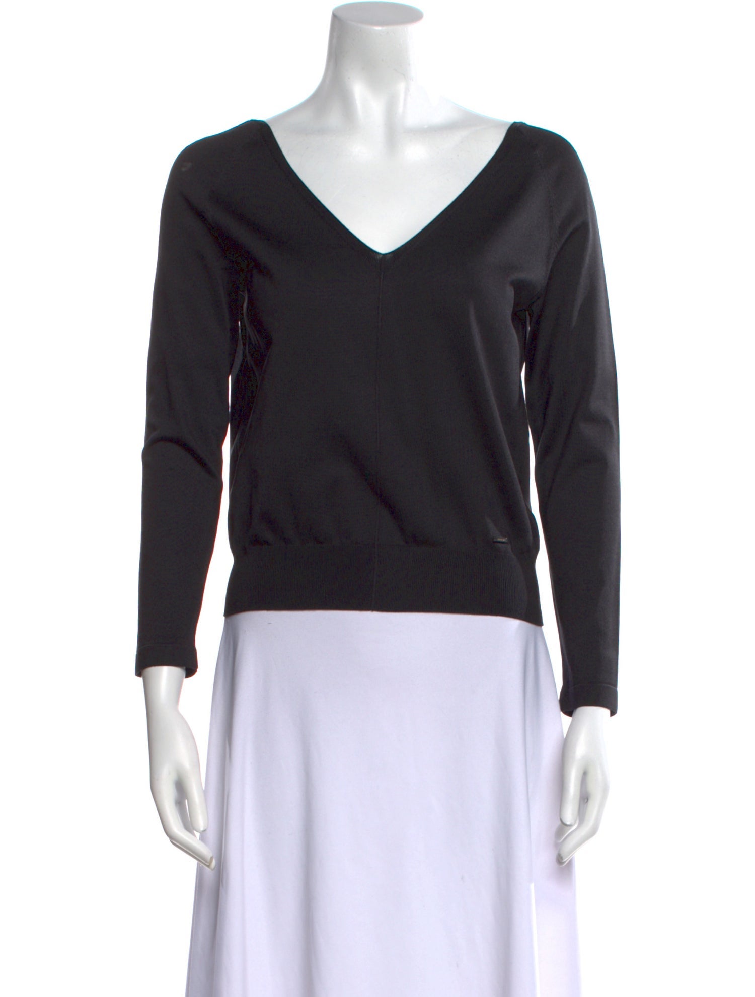 Akris Silk V-Neck Sweatshirt