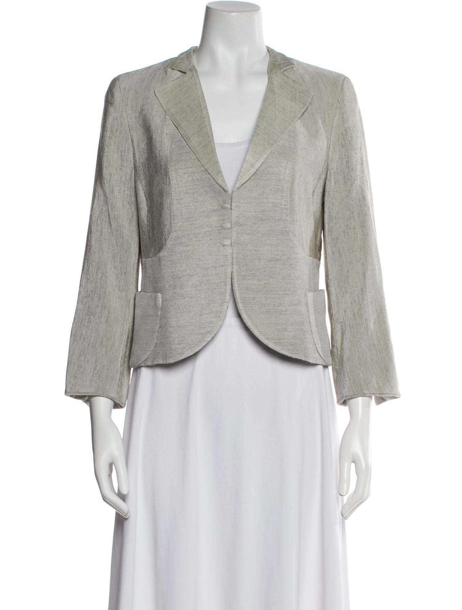 Akris Wool Striped Evening Jacket