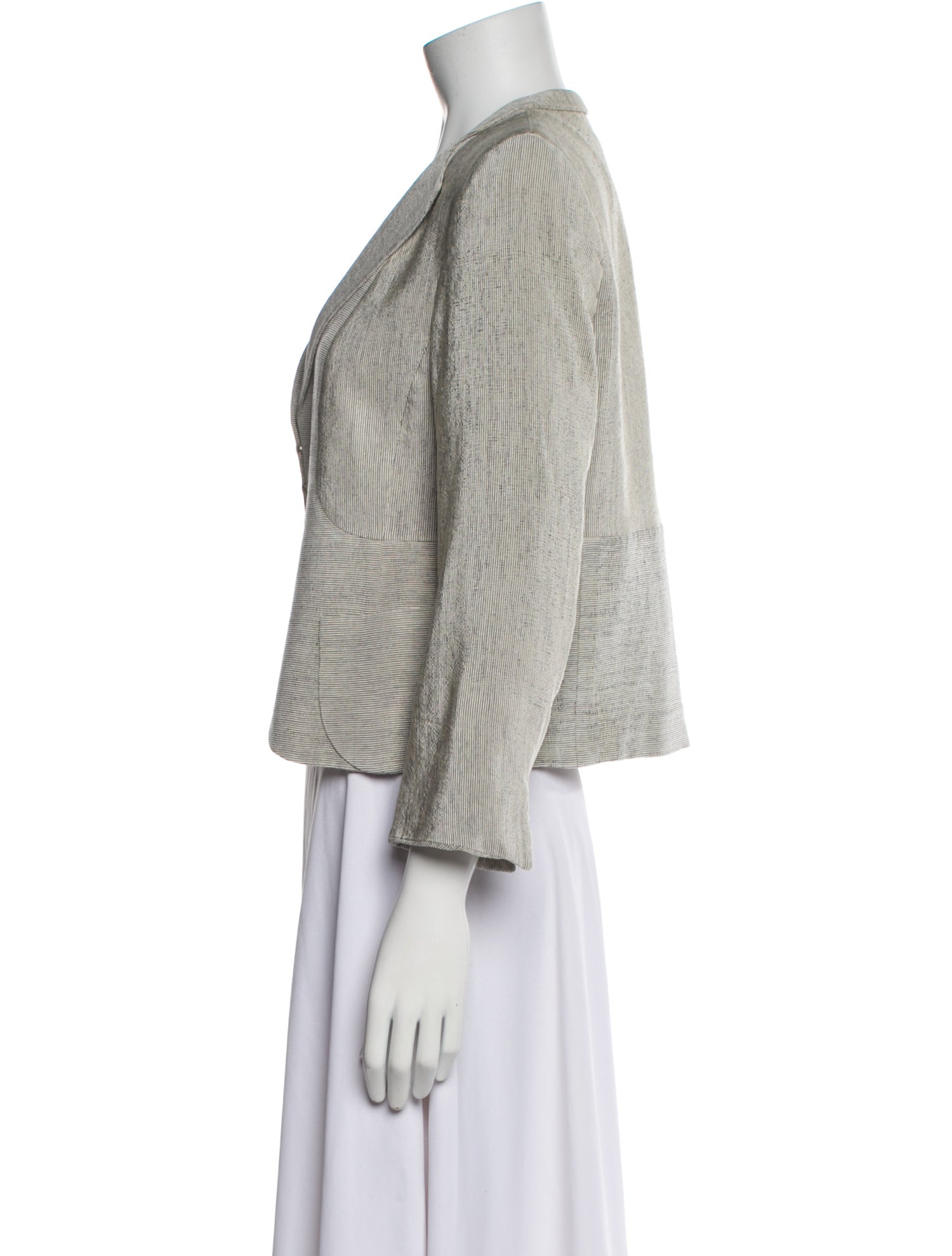 Akris Wool Striped Evening Jacket