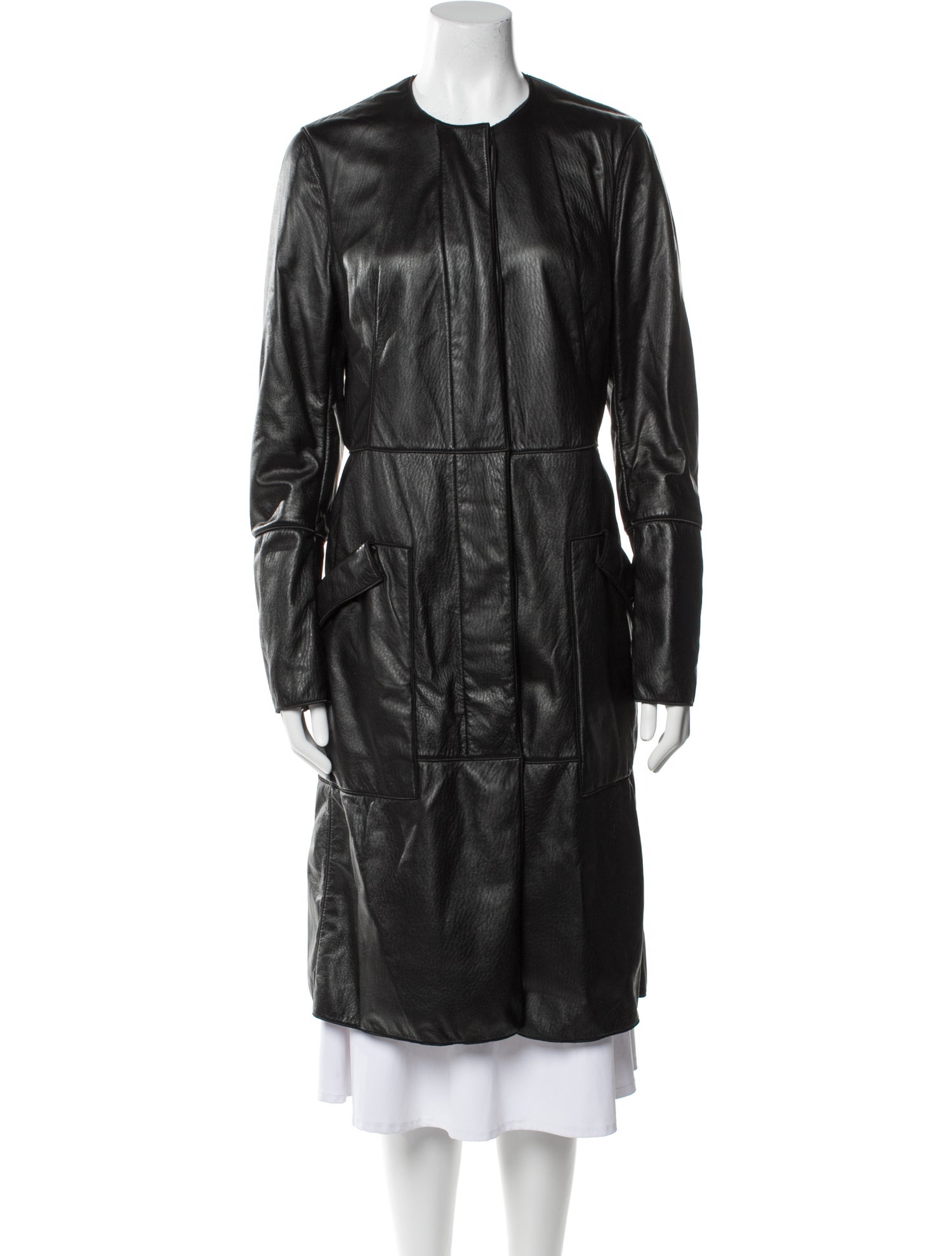 Akris Leather Trench Coat