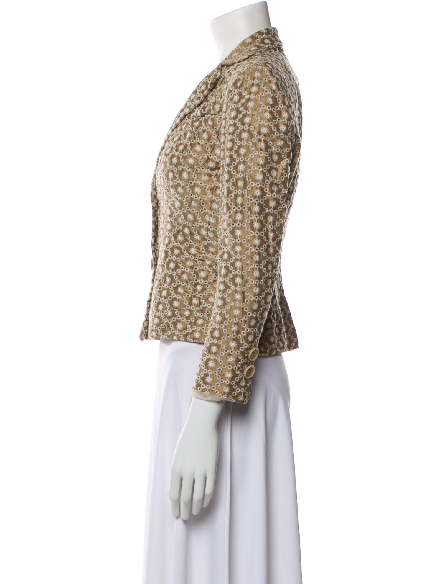 Akris Silk Lace Pattern Blazer