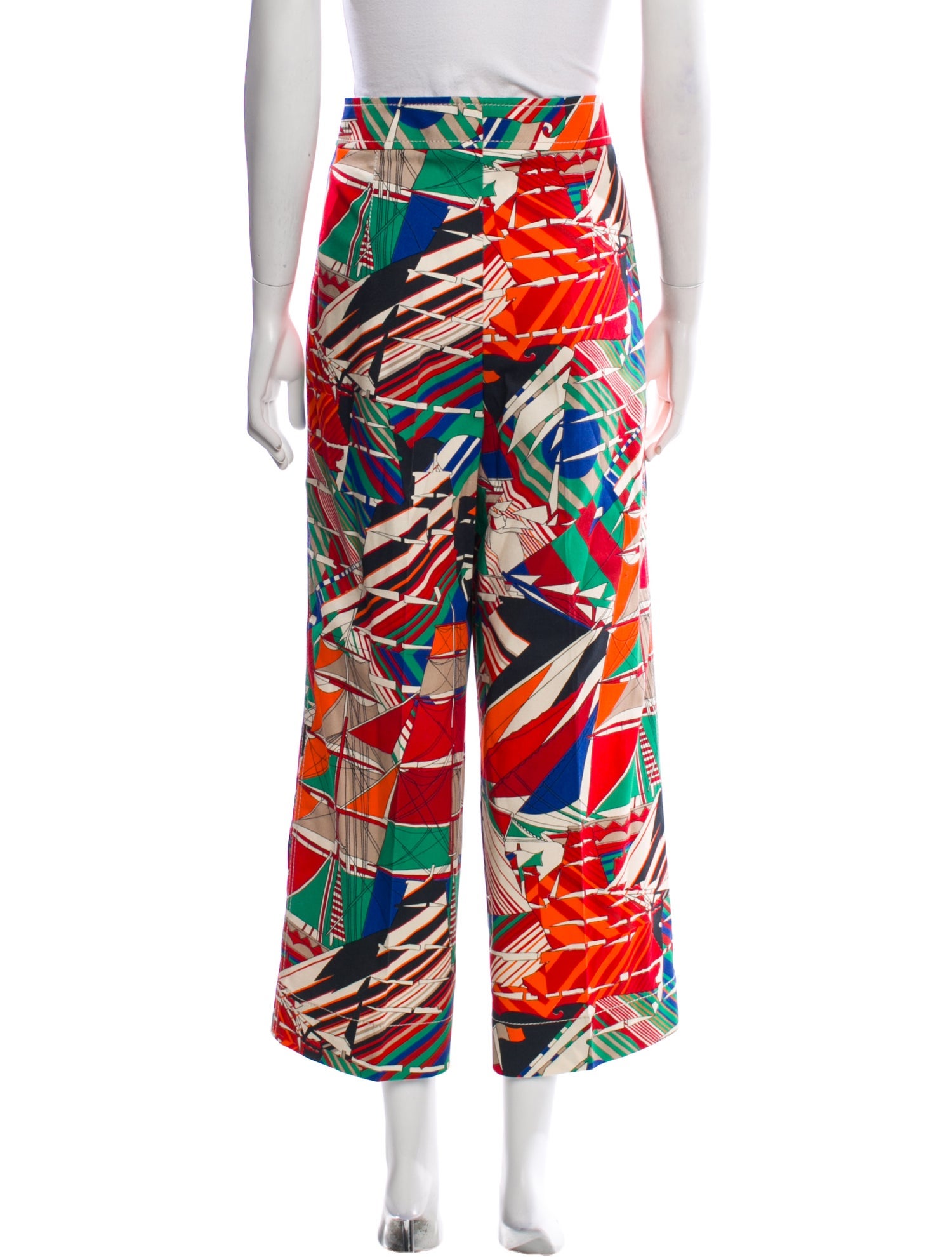 Akris Printed Wide Leg Pants
